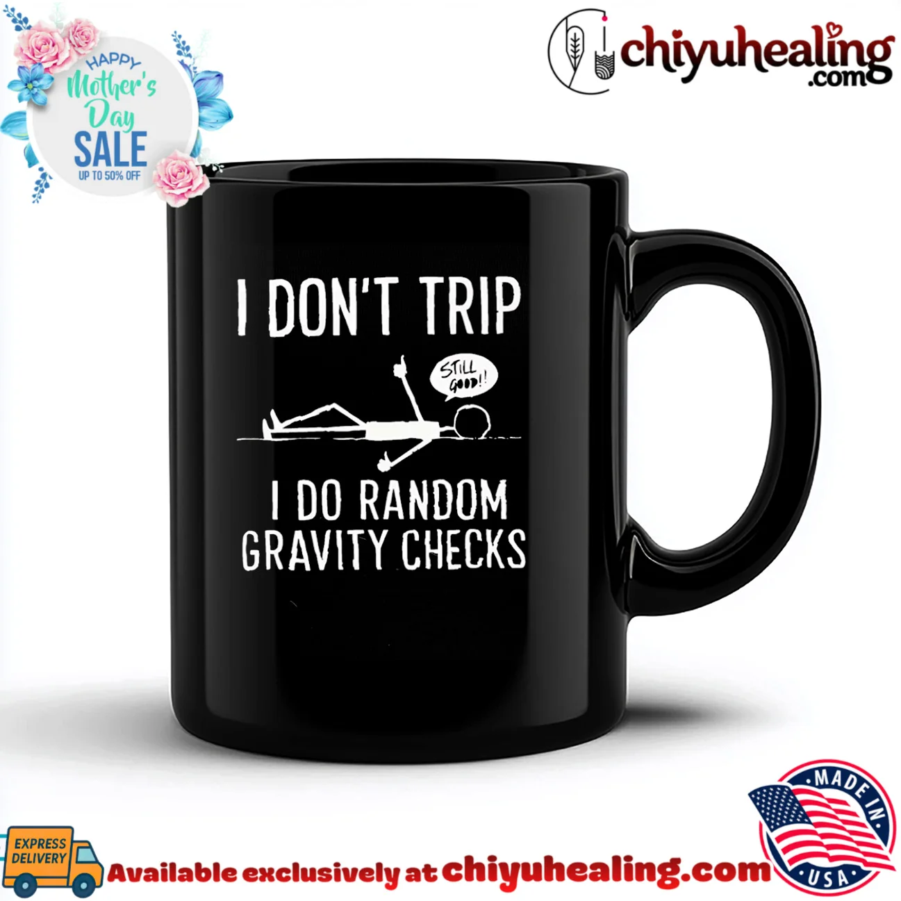 I don't trip I do random gravity checks stick man classic shirt & hoodie | Aesthetic Apparel I don't trip I do random gravity checks stick man