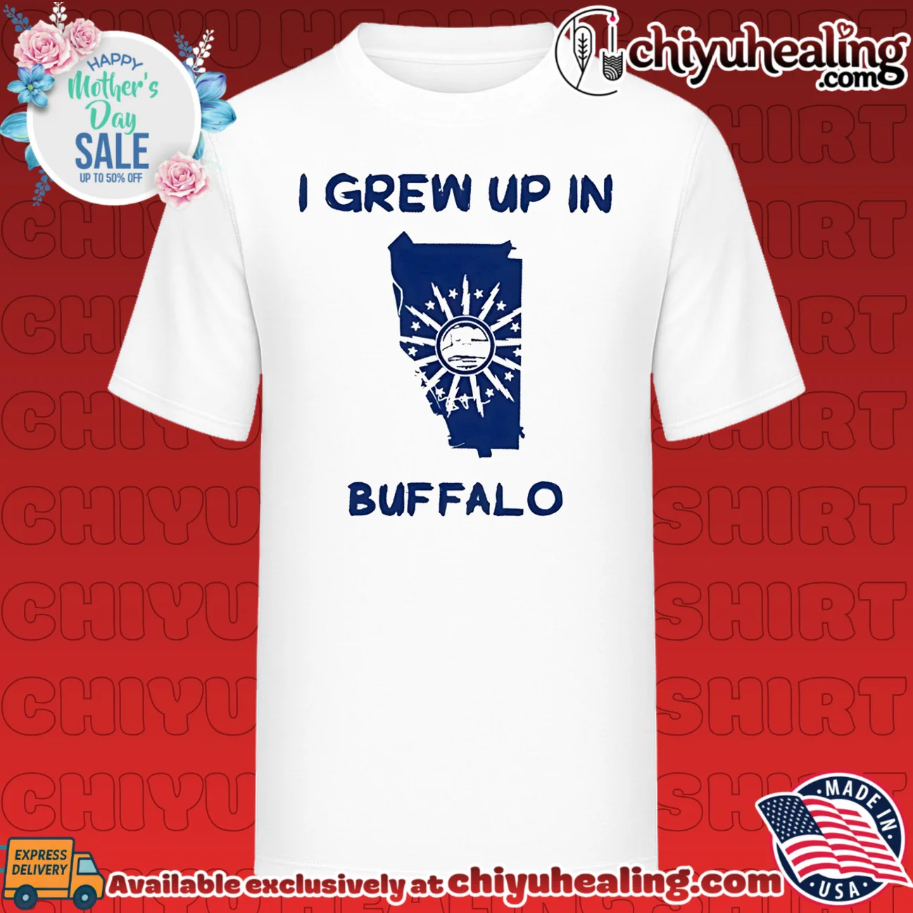 I grew up in Buffalo map shirt & hoodie