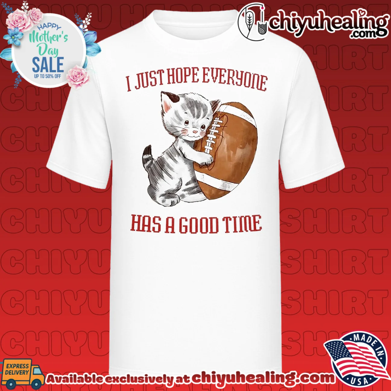 I Just Hope Everyone Has a Good Time Football Cat shirt & hoodie