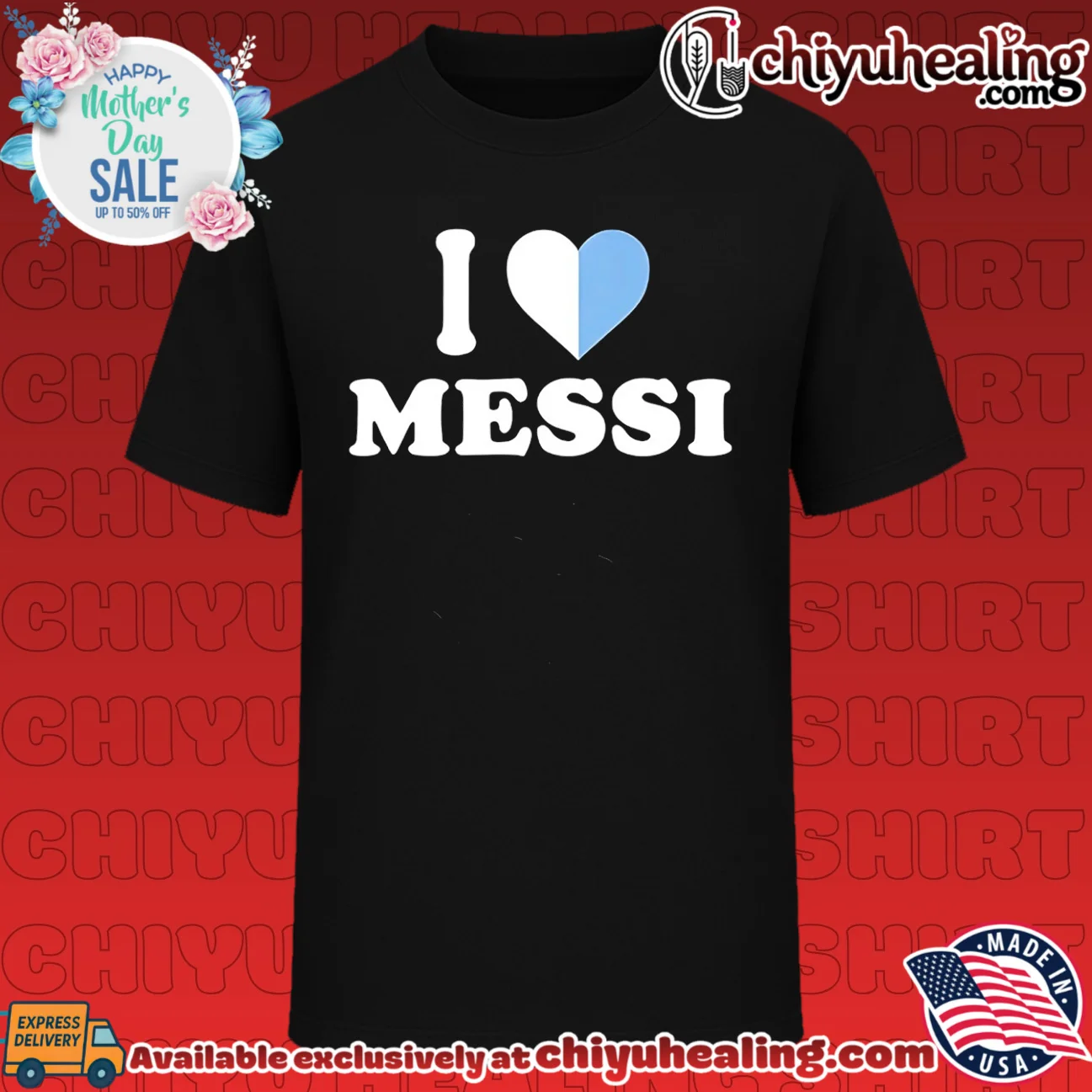 I love Lionel Messi Argentina flag as heart color shirt & hoodie