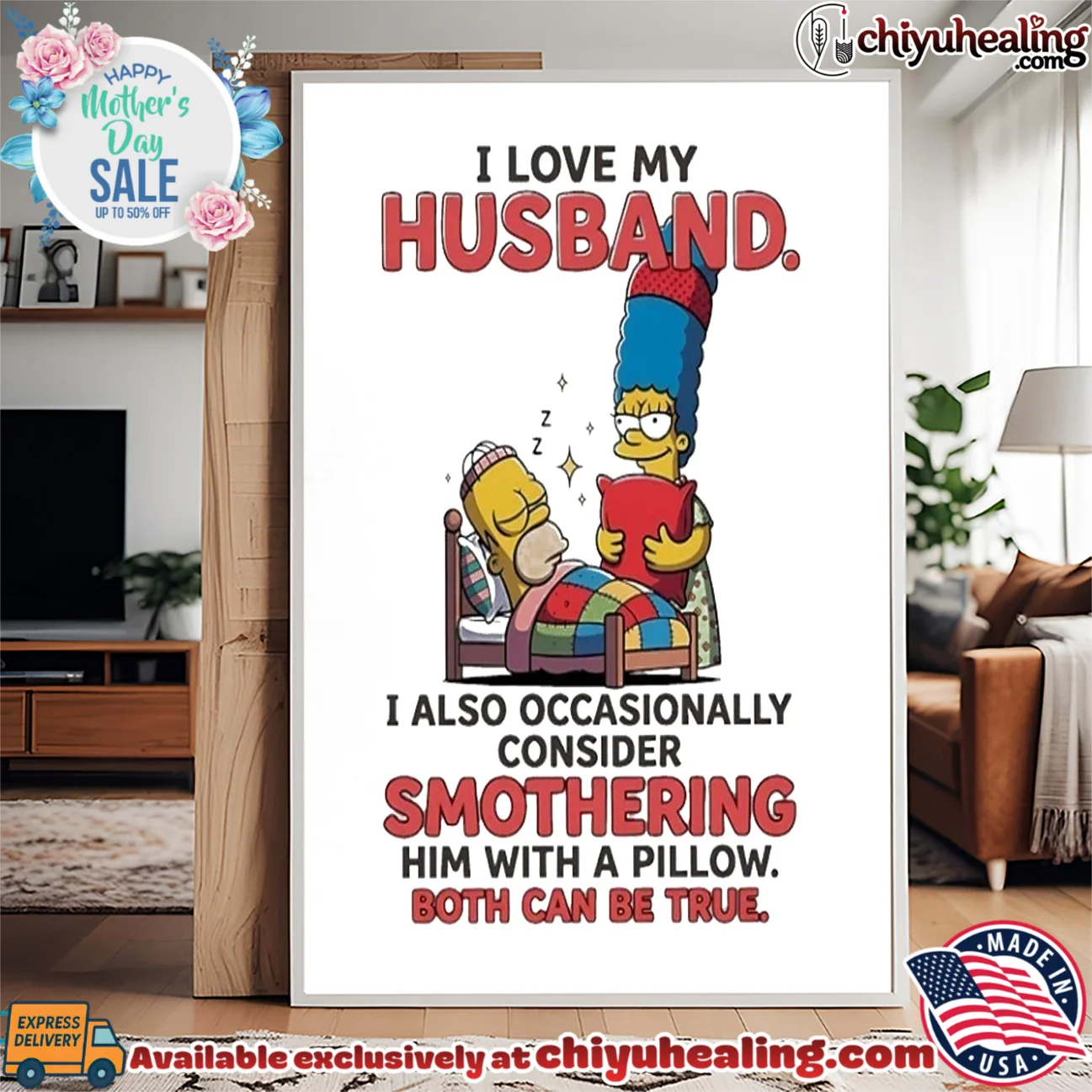 I love my husband I also occasionally consider smothering The Simpson authentic shirt & hoodie | IP Merchandise I love my husband I also occasionally consider smothering The Simpson