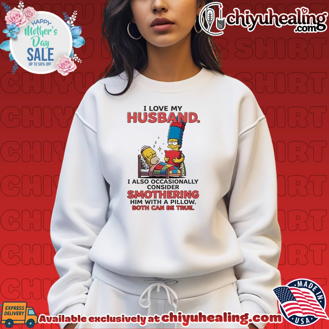 I love my husband I also occasionally consider smothering The Simpson authentic shirt & hoodie | IP Merchandise I love my husband I also occasionally consider smothering The Simpson