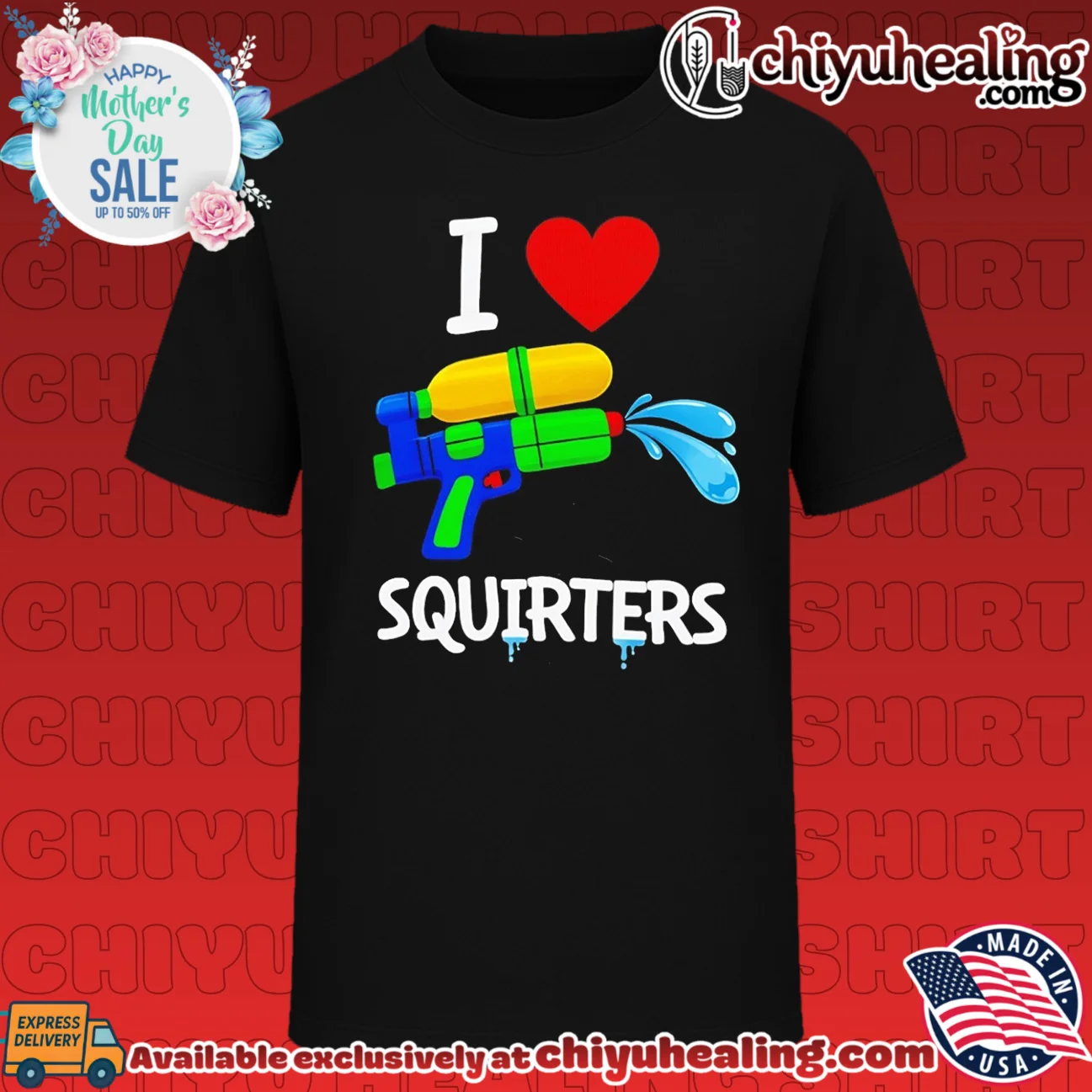 I Love Squirters Water Gun summer pool party shirt & hoodie
