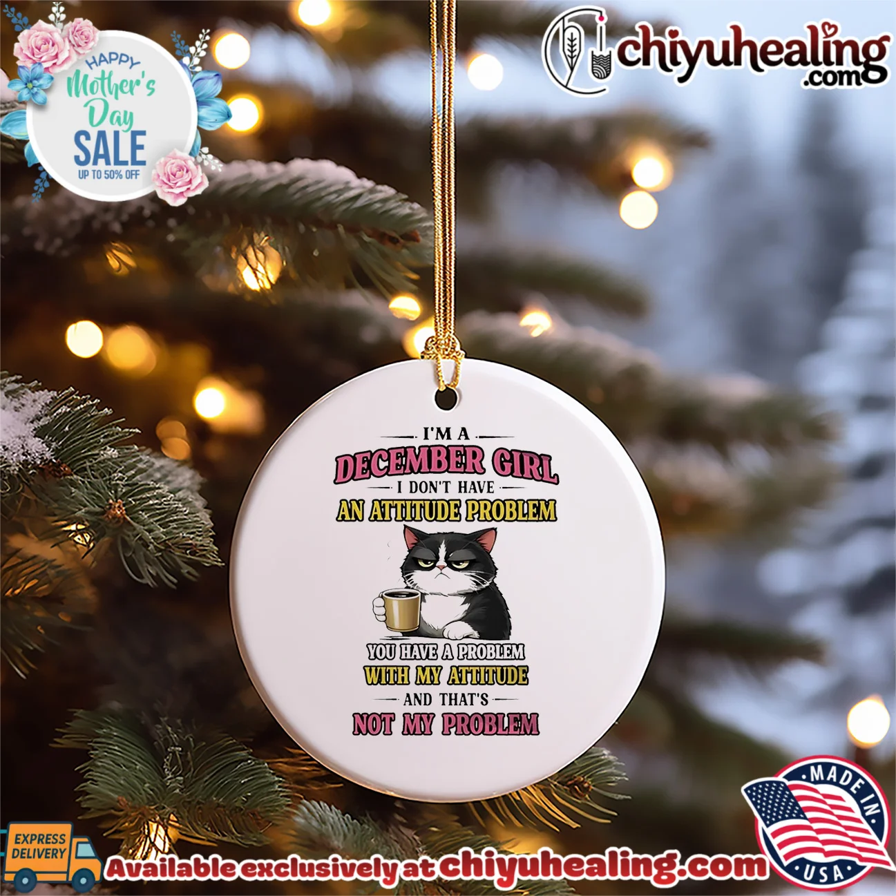 I'm a December girl I don't have an attitude problem you have a problem cartoon cat statement shirt & hoodie | Exclusive Fan Gear I'm a December girl I don't have an attitude problem you have a problem cartoon cat