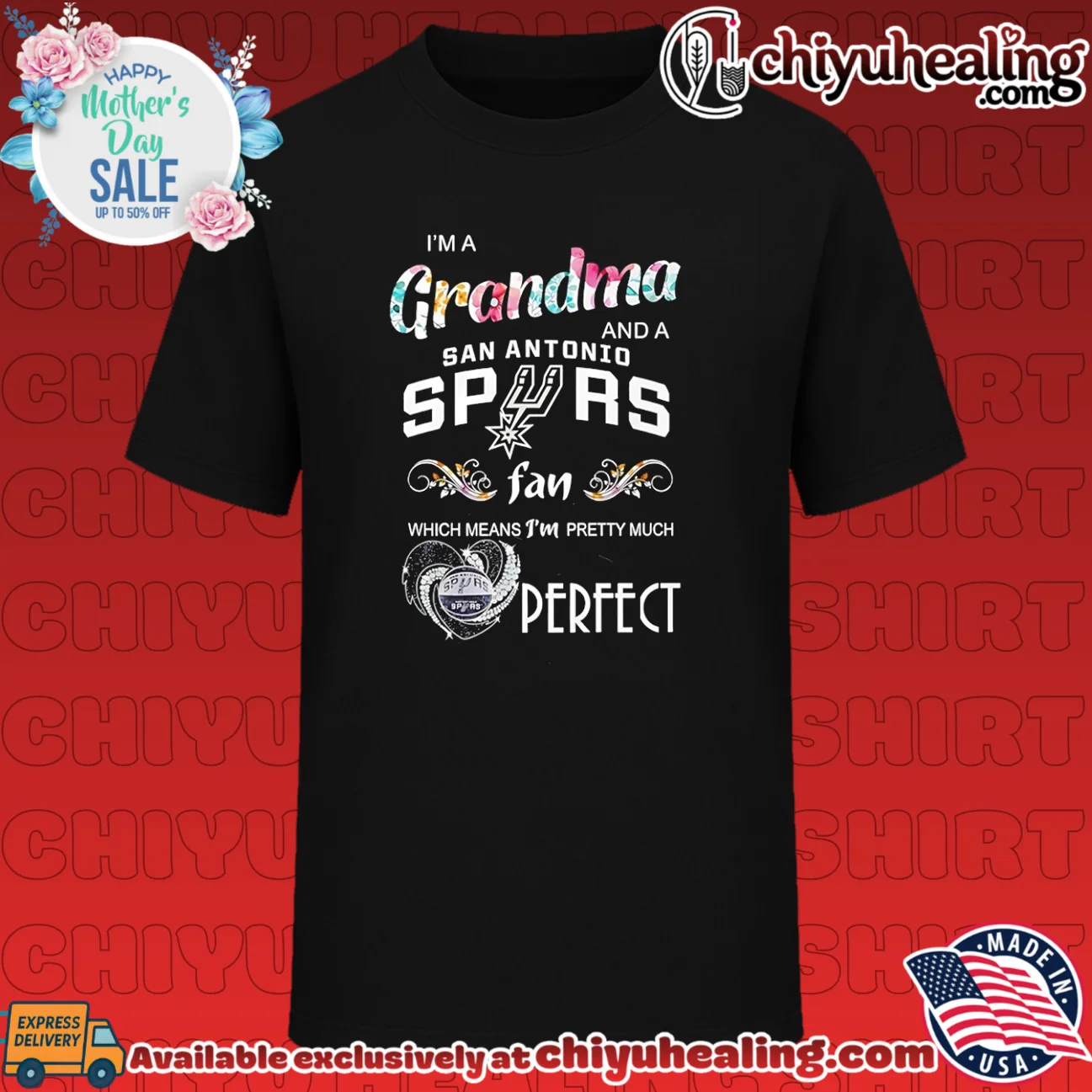 I'm a grandma and a San Antonio Spurs fan graphic