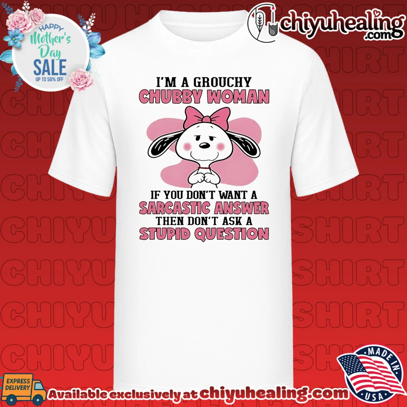 I'm a grouchy chubby woman if you don't want a sarcastic answer then don't ask a stupid question Snoopy shirt & hoodie