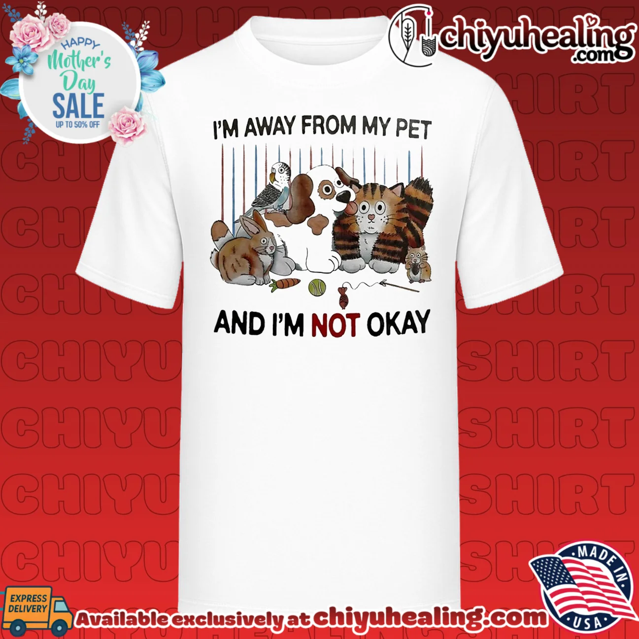 I'm Away From My Pet and I'm Not Okay dog cat rabbit bird