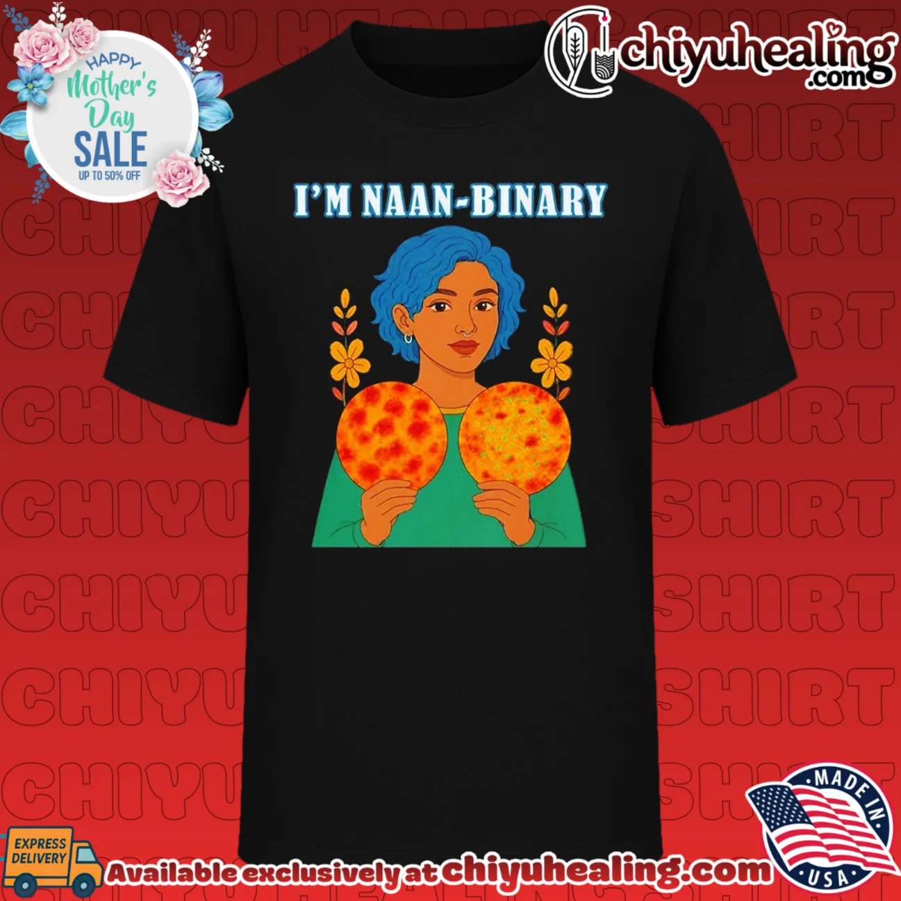 I'm Naan-Binary naan bread pun non-binary shirt & hoodie