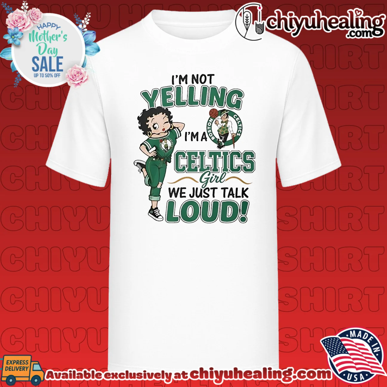 I'm not yelling I'm a Boston Celtics girl we just talk loud