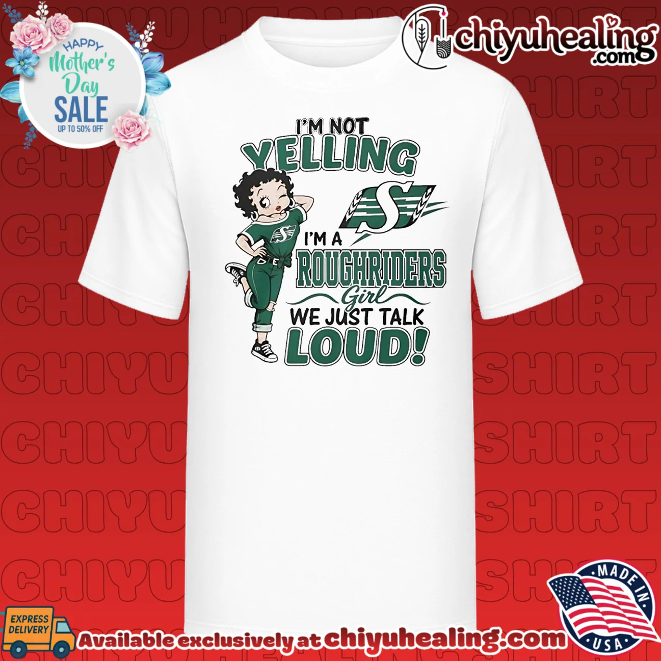 I'm not yelling I'm a Roughriders girl we just talk loud