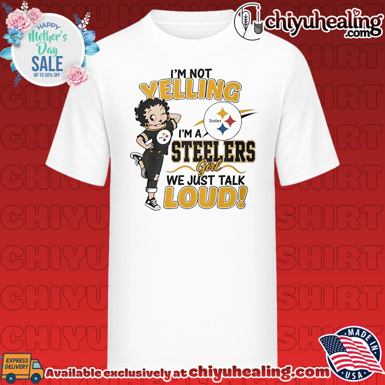 I'm not yelling I'm a Steelers girl we just talk loud