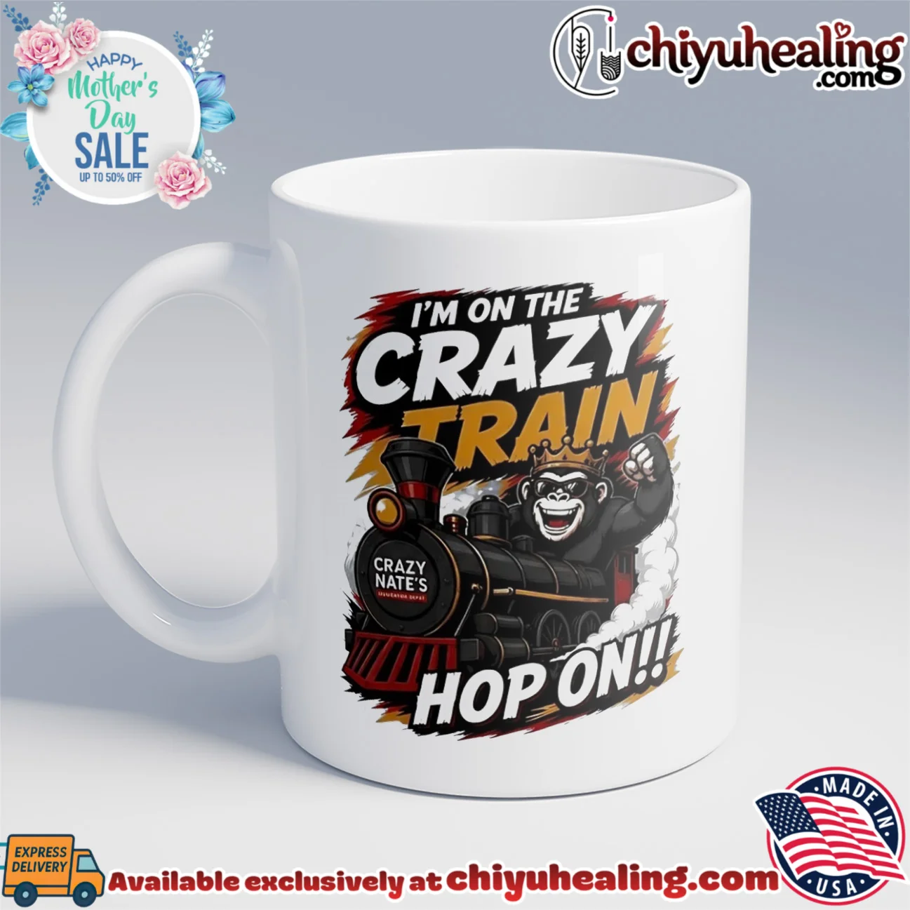 I'm on the crazy train hop on gorilla illustration timeless shirt & hoodie - Perfect Fan Gift I'm on the crazy train hop on gorilla illustration