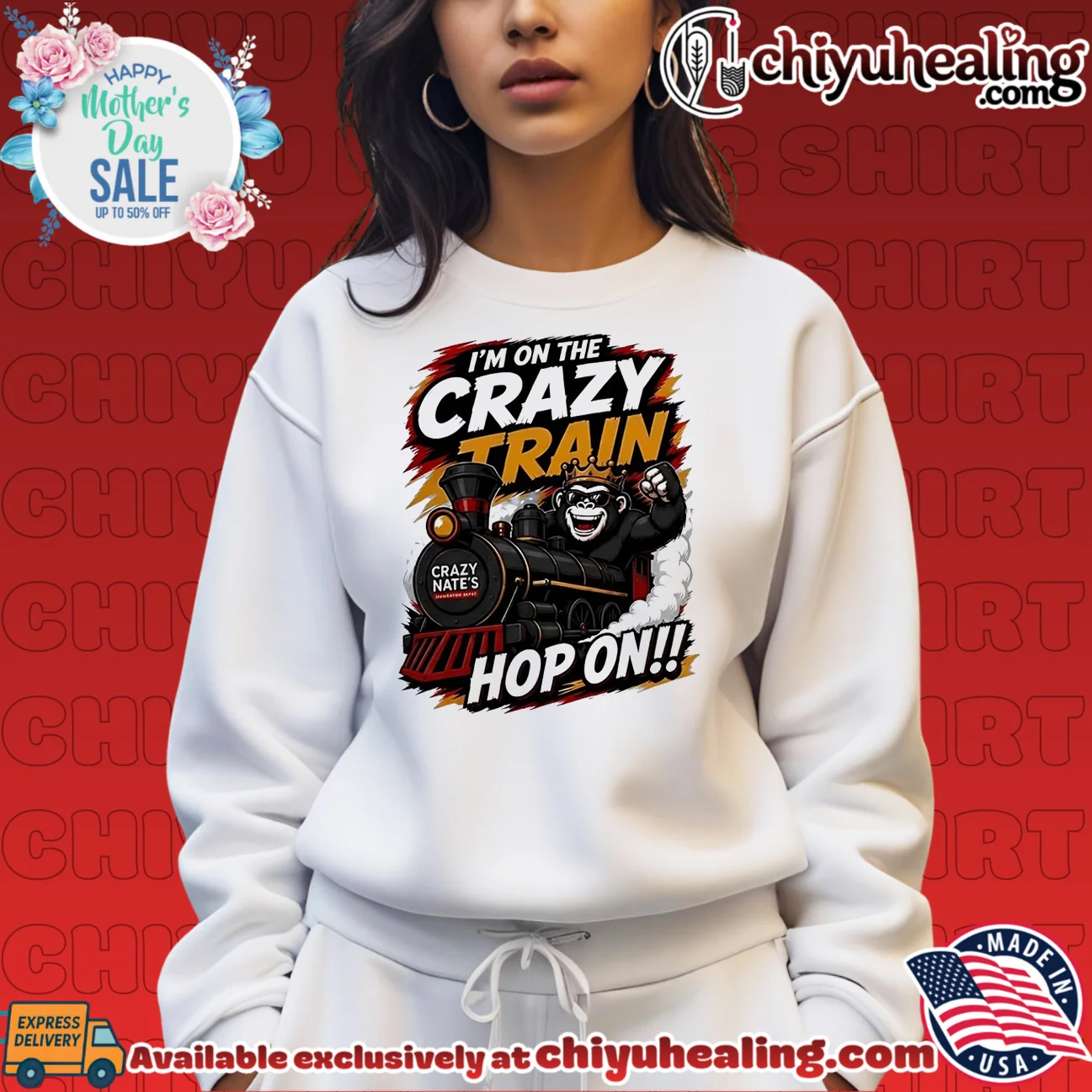 I'm on the crazy train hop on gorilla illustration timeless shirt & hoodie - Perfect Fan Gift I'm on the crazy train hop on gorilla illustration