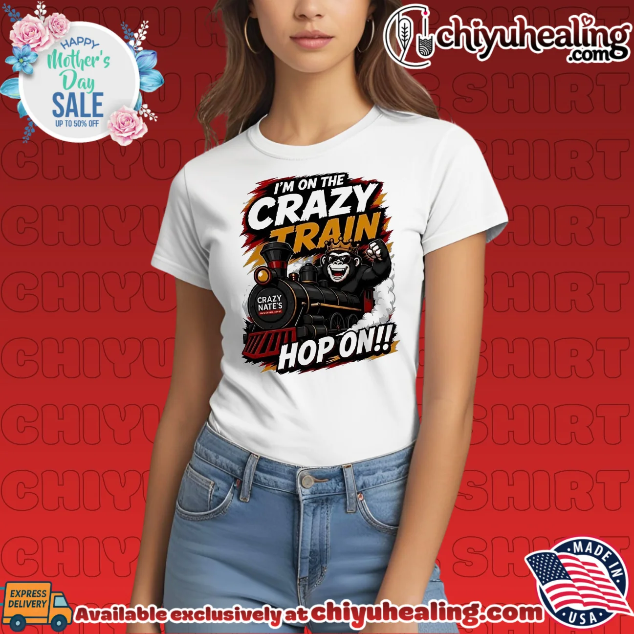 I'm on the crazy train hop on gorilla illustration timeless shirt & hoodie - Perfect Fan Gift I'm on the crazy train hop on gorilla illustration