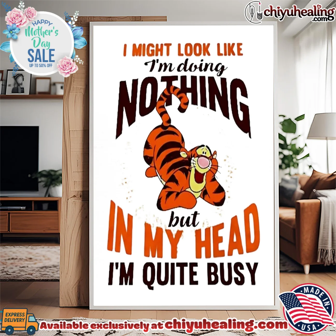 I Might Look Like I Am Doing Nothing but in My Head I Am Quite Busy Tigger shirt & hoodie I Might Look Like I Am Doing Nothing but in My Head I Am Quite Busy Tigger