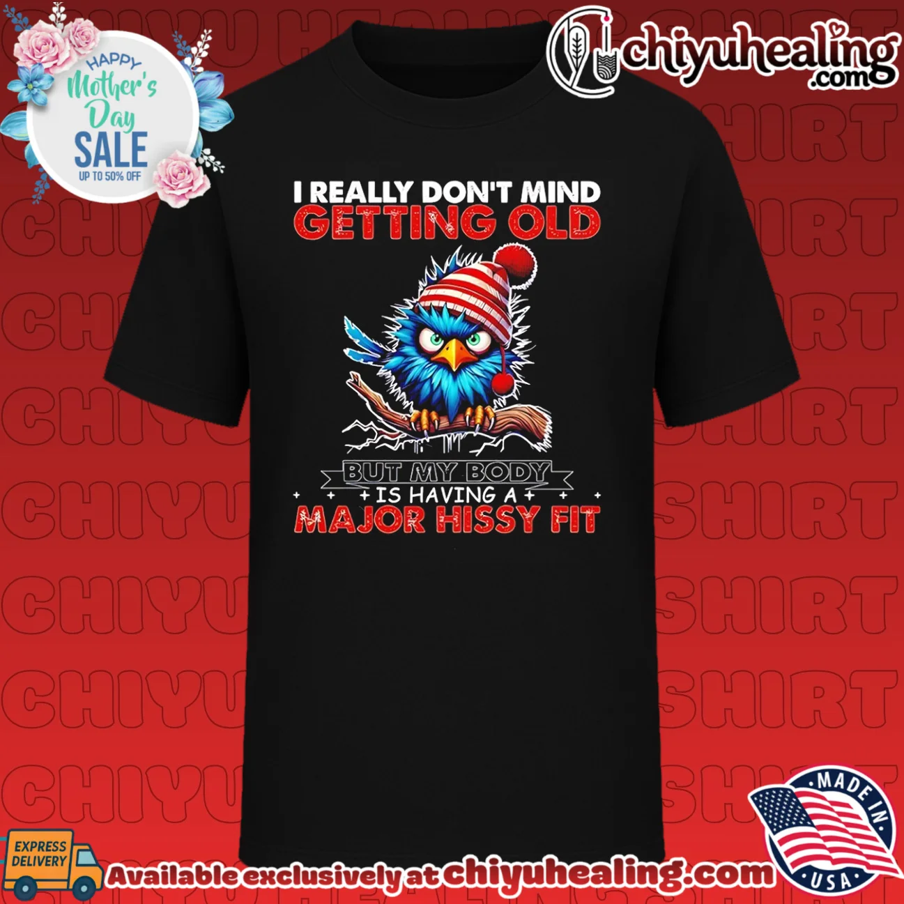 I really don't mind getting old but my body is having a major hissy fit cartoon bird shirt & hoodie