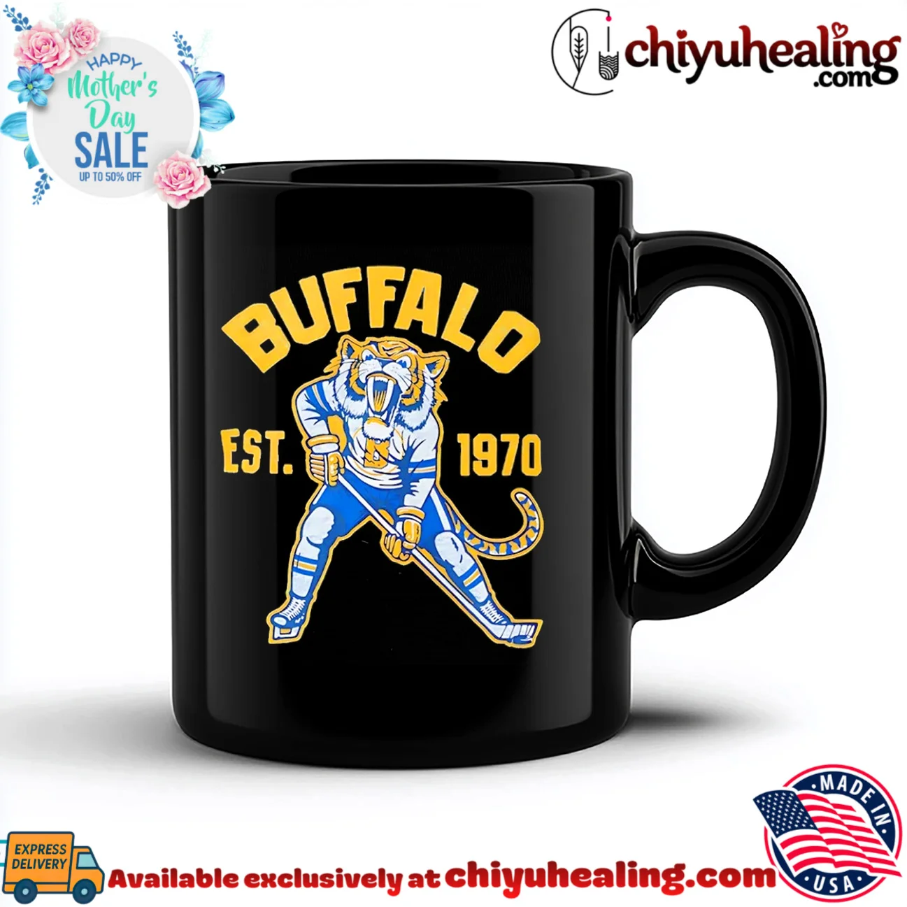 Ice Age Buffalo Hockey Est 1970 tiger mascot shirt & hoodie Ice Age Buffalo Hockey Est 1970 tiger mascot shirt & hoodie