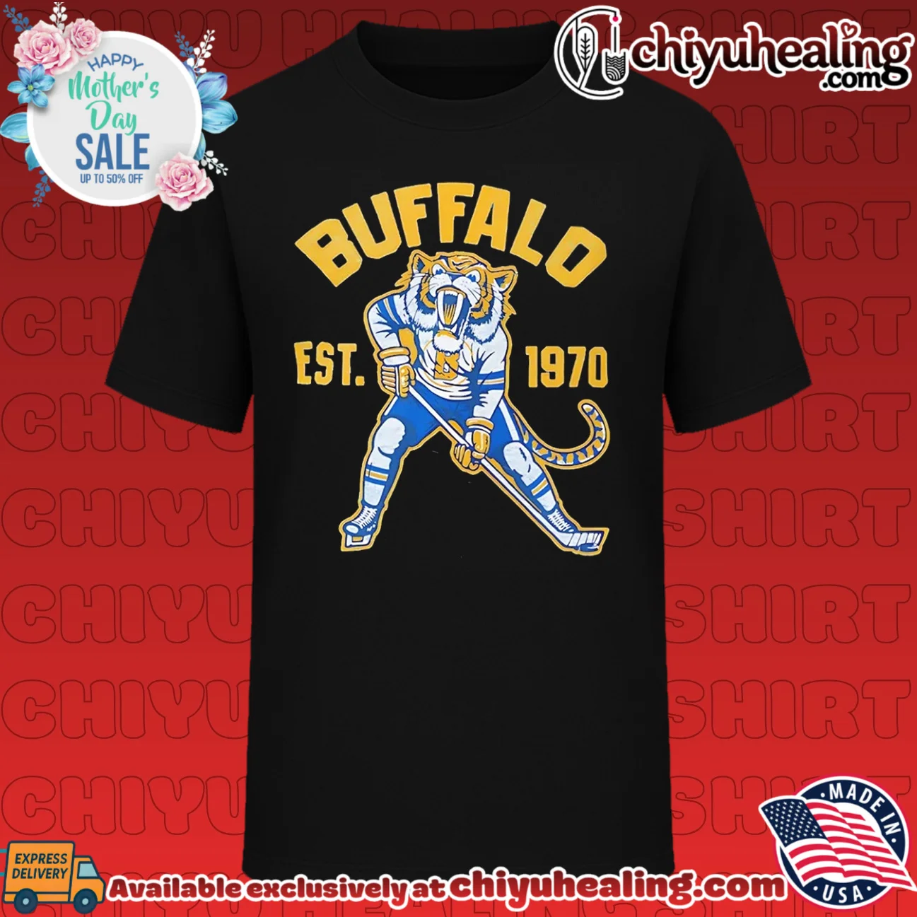Ice Age Buffalo Hockey Est 1970 tiger mascot shirt & hoodie