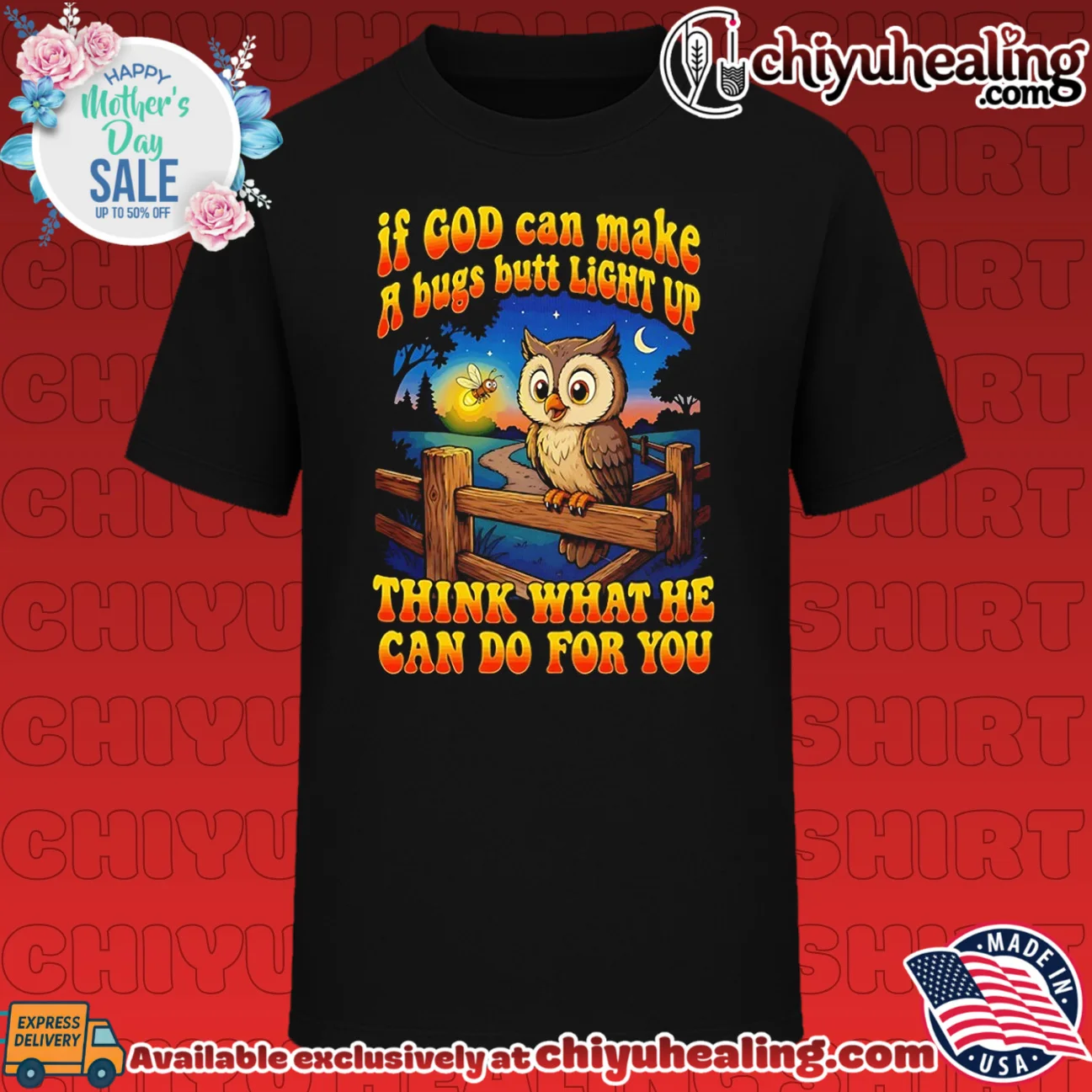 If God can make a bugs butt light up think what he can do for you cartoon owl