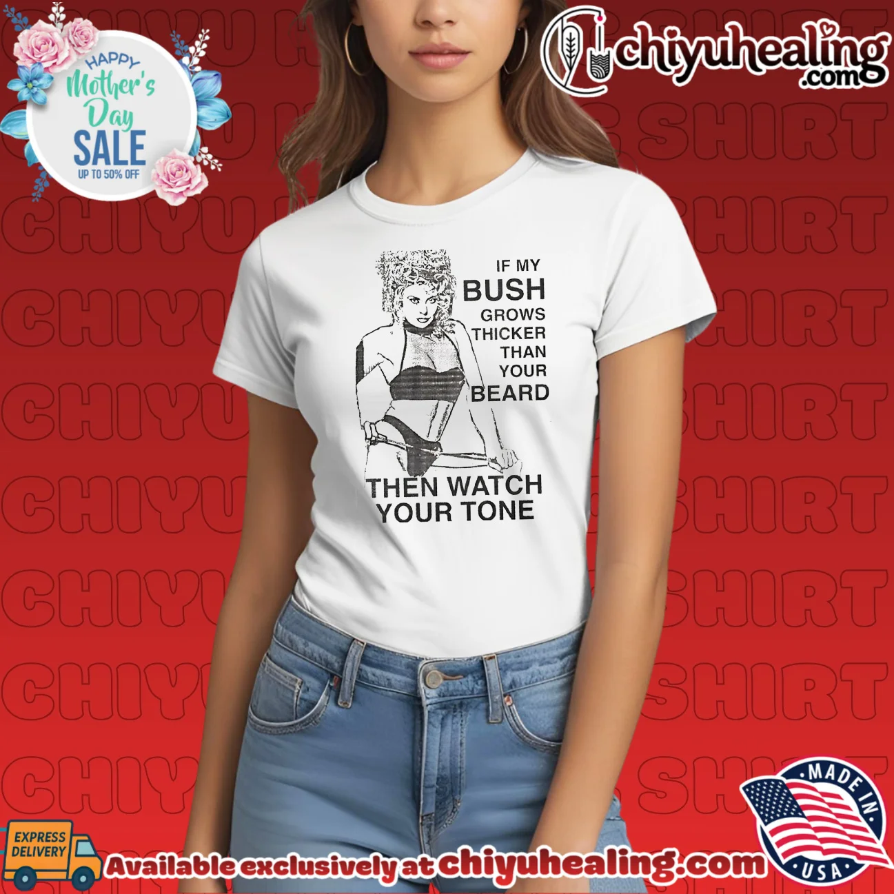 If my bush grows thicker than your beard then watch your tone original shirt & hoodie | Modern Street Style If my bush grows thicker than your beard then watch your tone