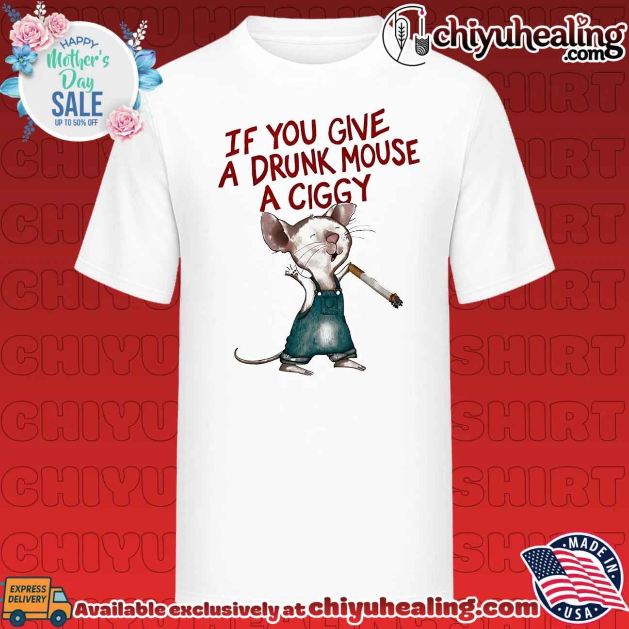 If you give a drunk mouse a ciggy cartoon mouse shirt & hoodie