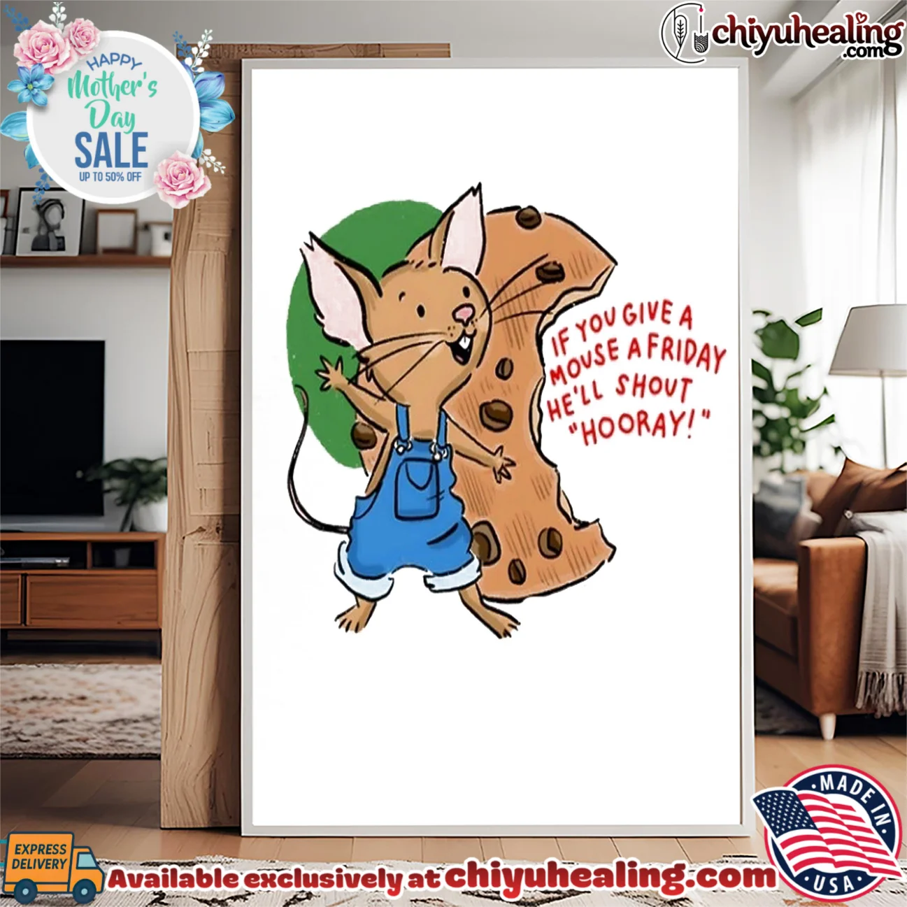 If you give a mouse a friday he'll shout hooray shirt & hoodie If you give a mouse a friday he'll shout hooray