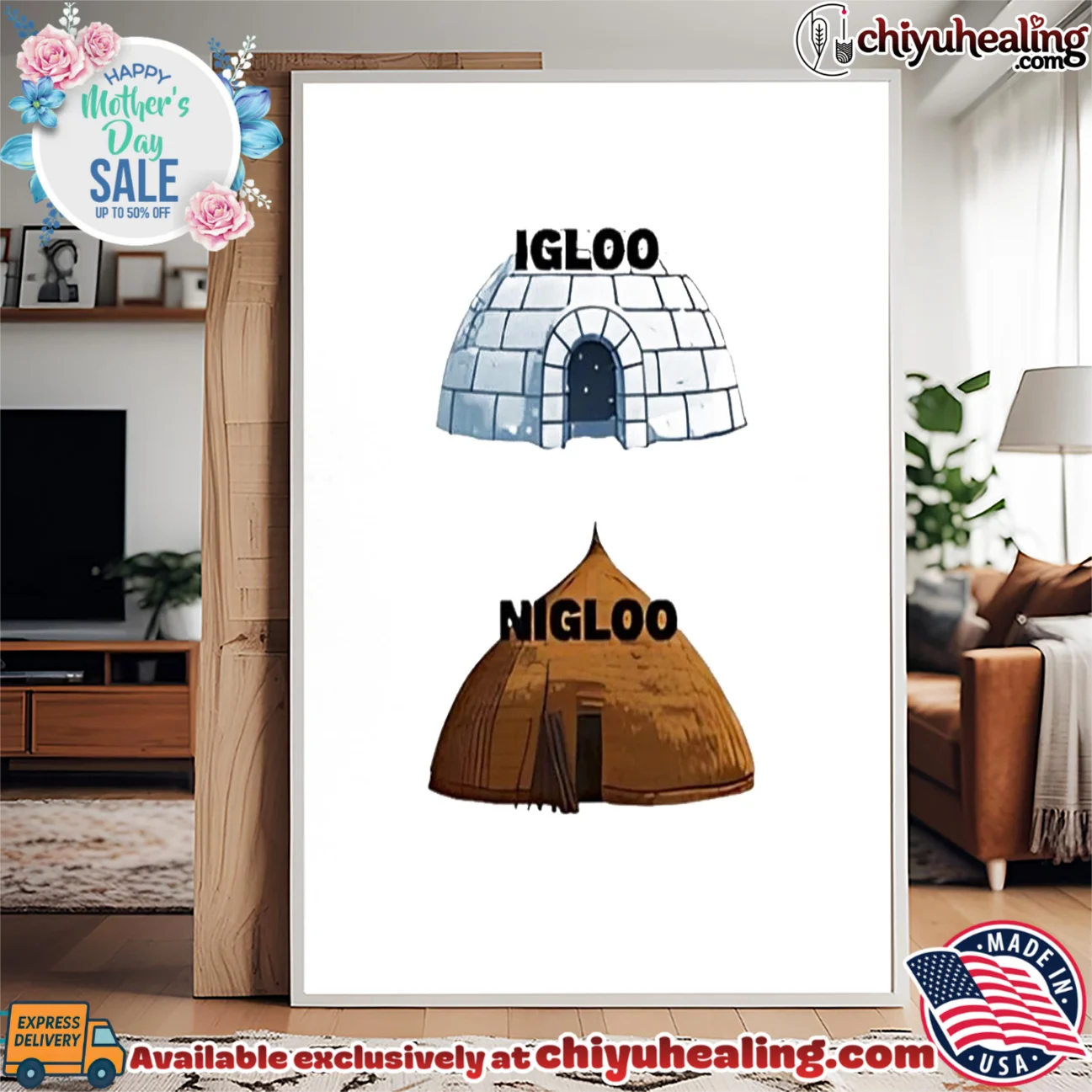 Igloo and Nigloo illustration shirt timeless shirt & hoodie | Modern Street Style Igloo and Nigloo illustration shirt