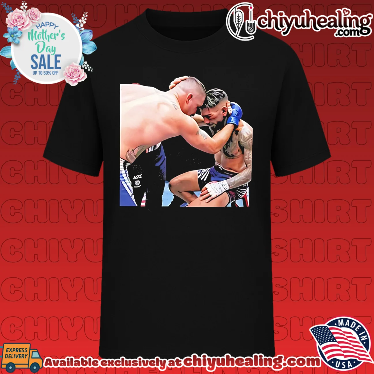Ilia Topuria and Justin Gaethje 2026 moment shirt & hoodie