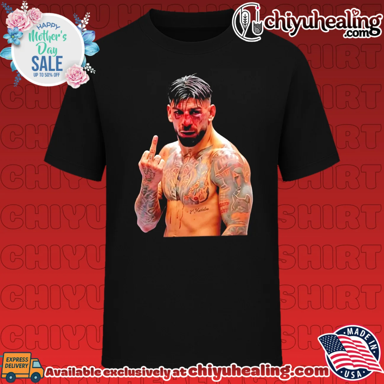 Ilia Topuria UFC Fighter MMA Mixed Martialmiddle finger shirt & hoodie