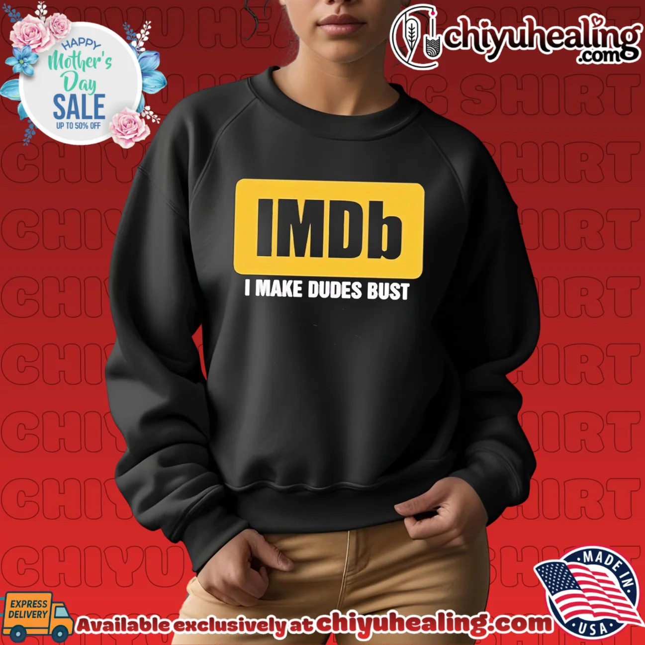 IMDb I Make Dudes Bust bespoke shirt & hoodie | IP Merchandise IMDb I Make Dudes Bust