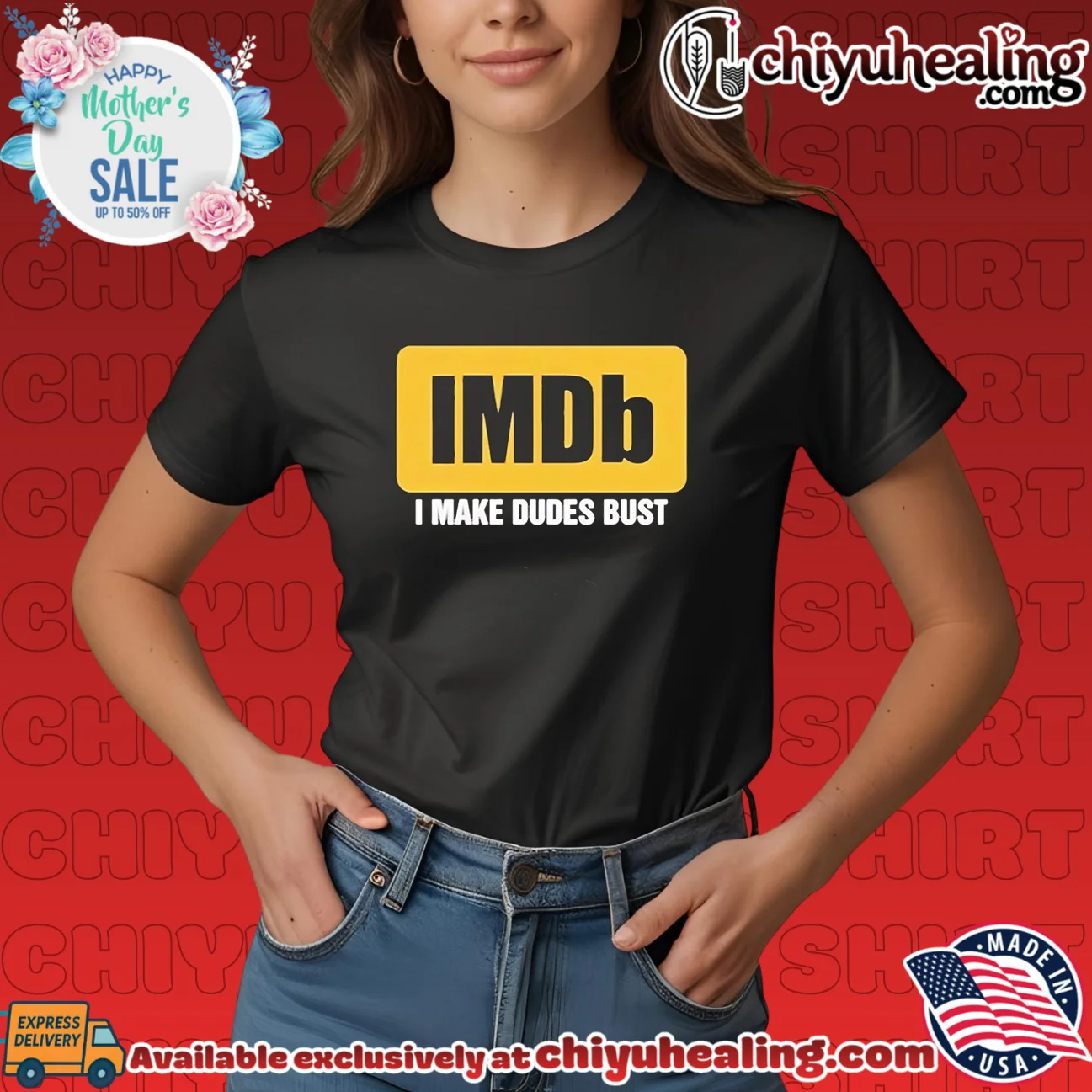 IMDb I Make Dudes Bust bespoke shirt & hoodie | IP Merchandise IMDb I Make Dudes Bust