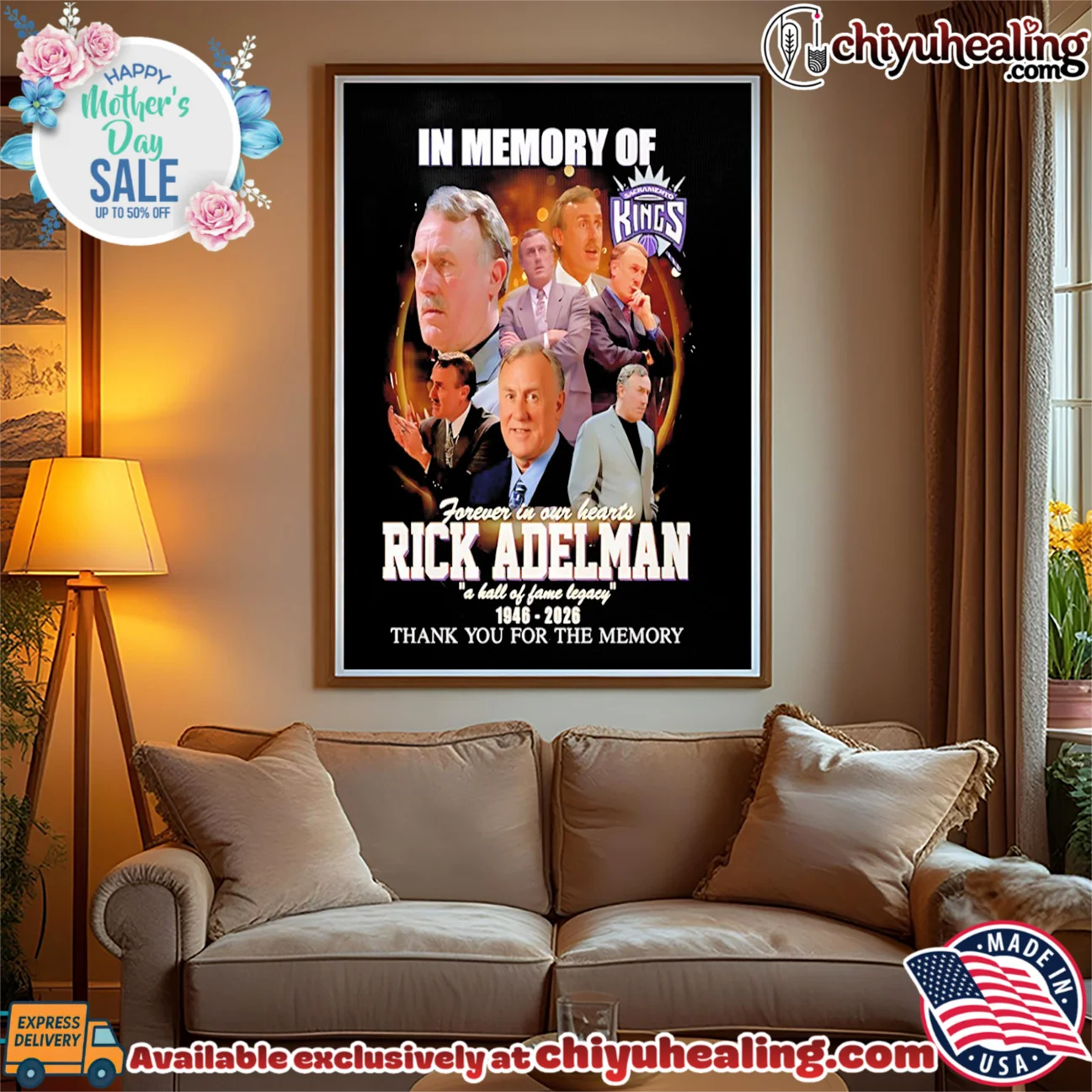 In memory of Sacramento Kings forever in our hearts Rick Adelman a hall of fame legacy grail shirt & hoodie | Gift Idea 2026 In memory of Sacramento Kings forever in our hearts Rick Adelman a hall of fame legacy