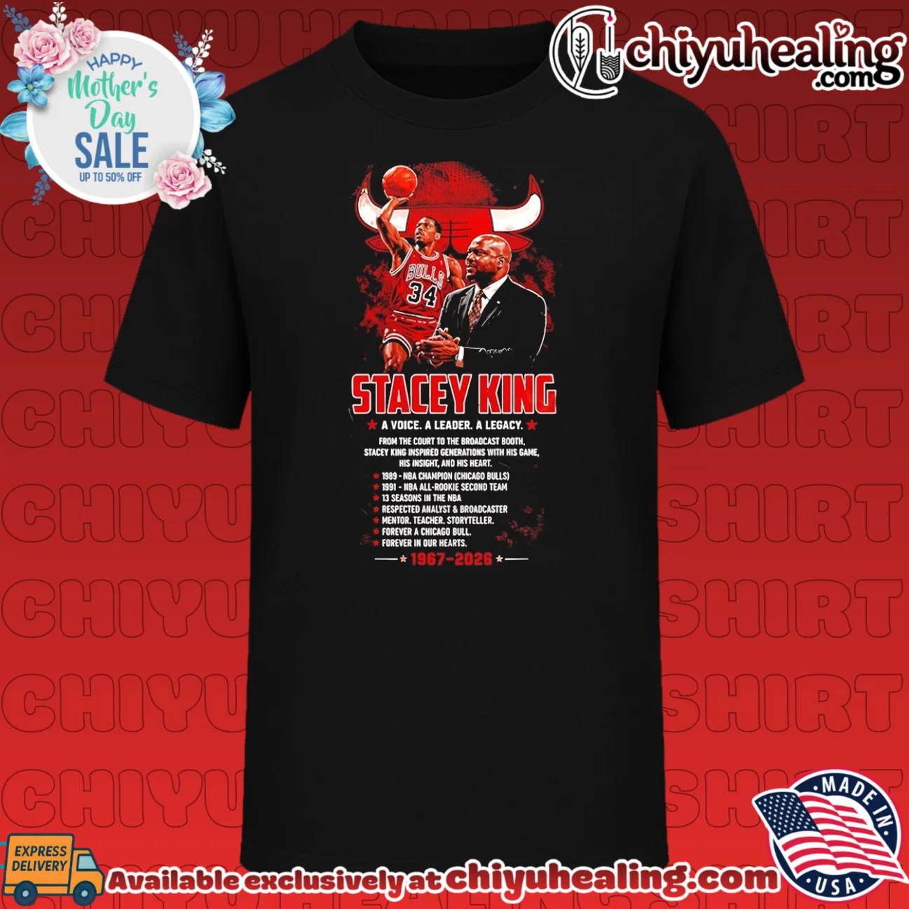 In memory of Stacey King 1967 2026 Chicago Bulls a voice a leader a legacy