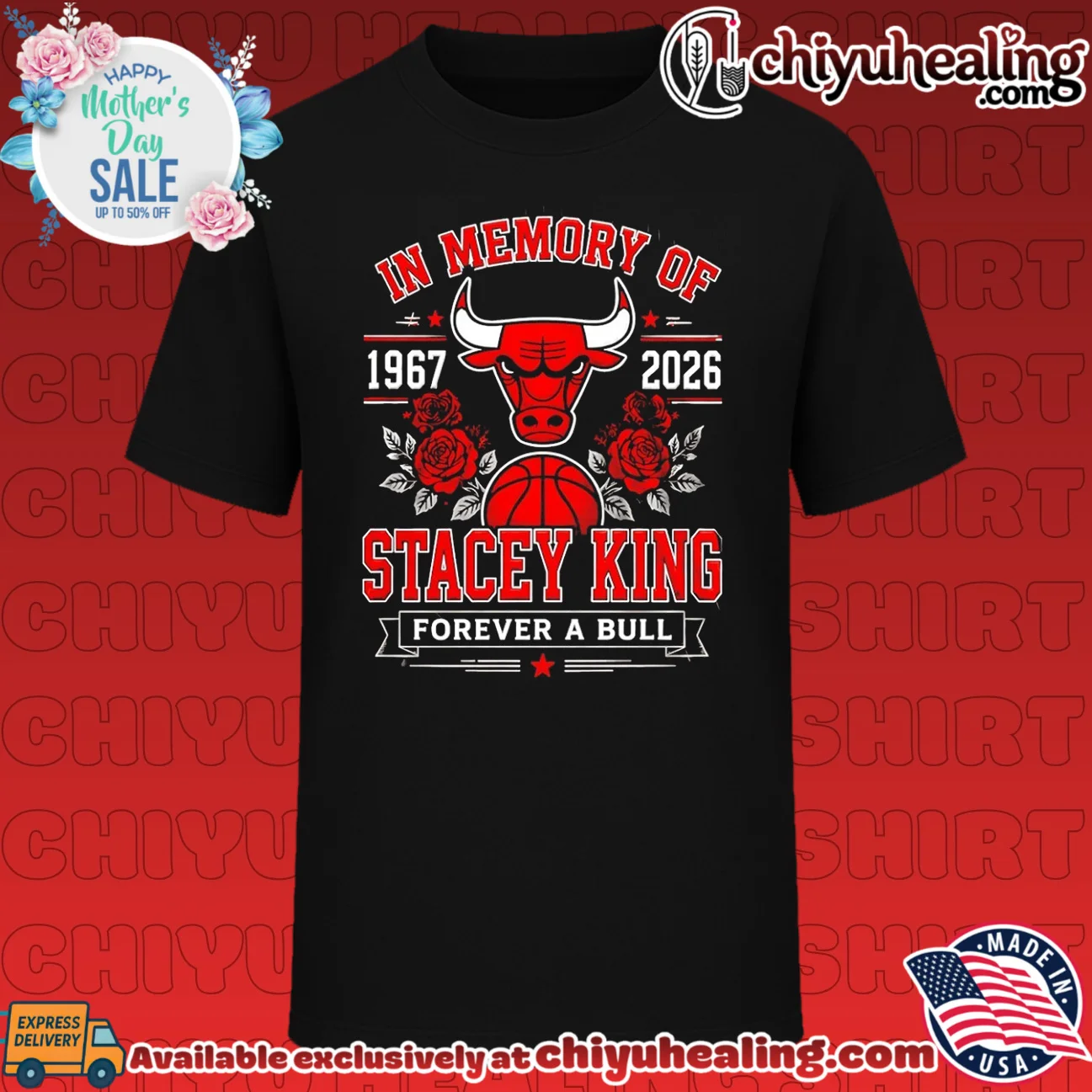 In memory of Stacey King 1967 2026 Chicago Bulls Forever a Bull