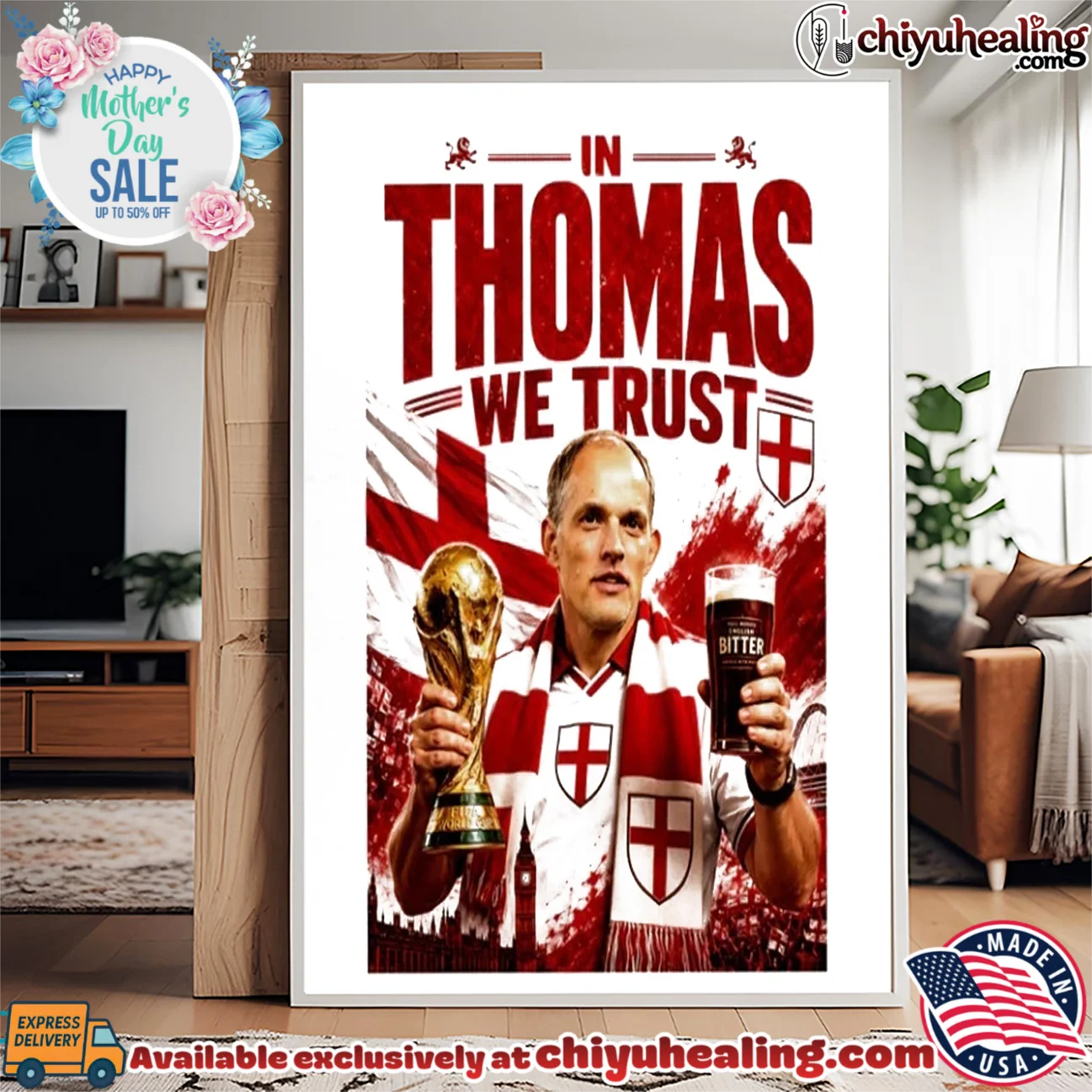 In Thomas Tuchel We Trust England National Football Team shirt & hoodie In Thomas Tuchel We Trust England National Football Team