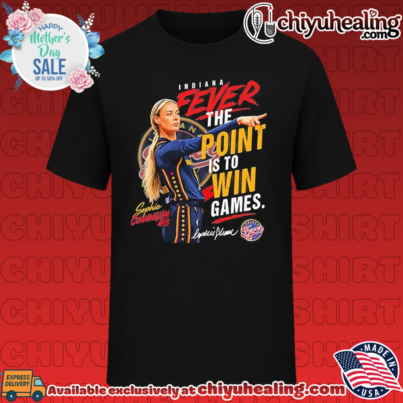 Indiana Fever Sophie Cunning Ham the point is to win games vintage shirt & hoodie
