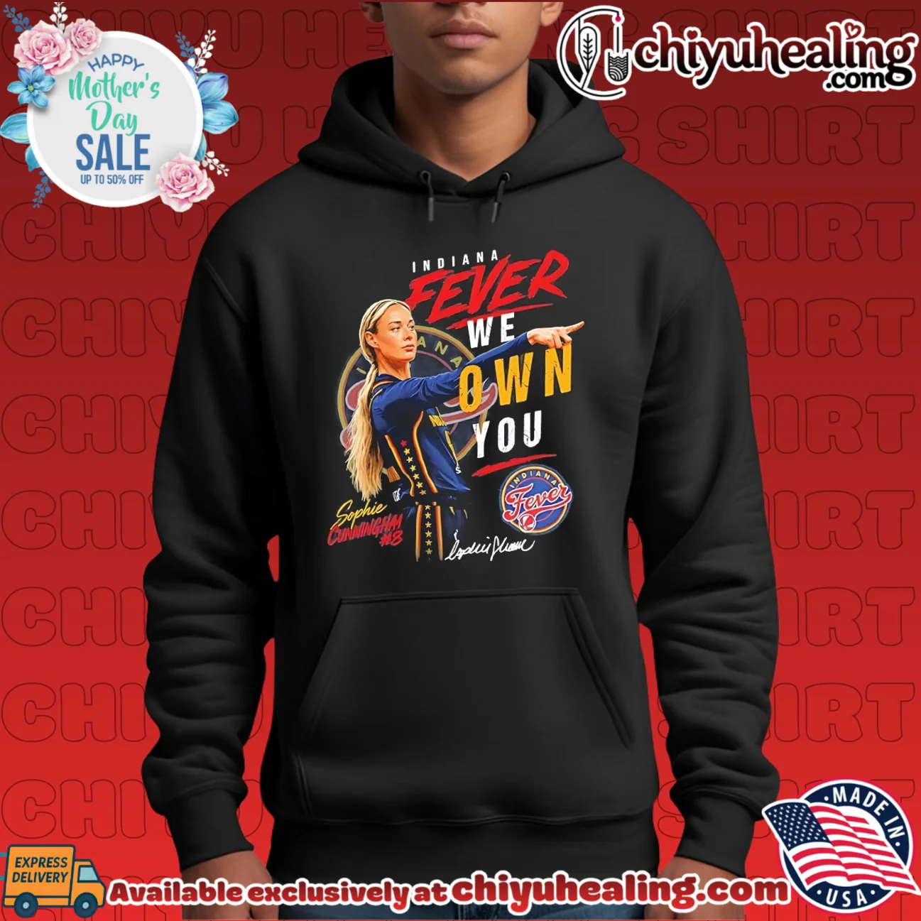 Indiana Fever Sophie Cunning Ham we own you potrait shirt & hoodie Indiana Fever Sophie Cunning Ham we own you potrait shirt & hoodie
