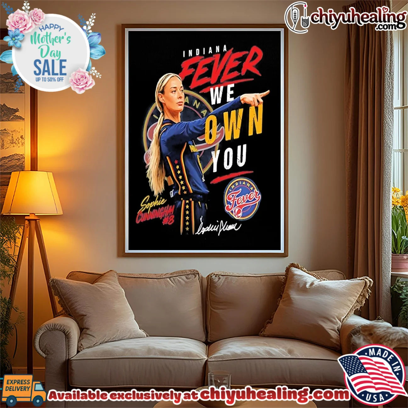 Indiana Fever Sophie Cunning Ham we own you potrait shirt & hoodie Indiana Fever Sophie Cunning Ham we own you potrait shirt & hoodie