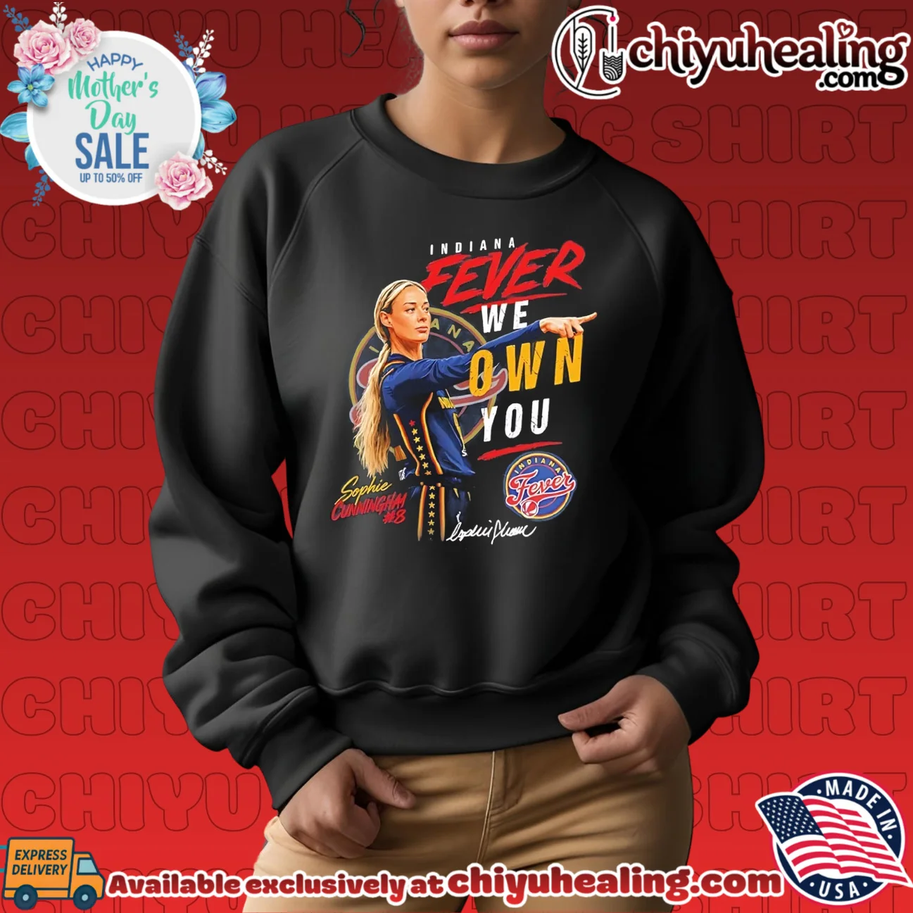Indiana Fever Sophie Cunning Ham we own you potrait shirt & hoodie Indiana Fever Sophie Cunning Ham we own you potrait shirt & hoodie