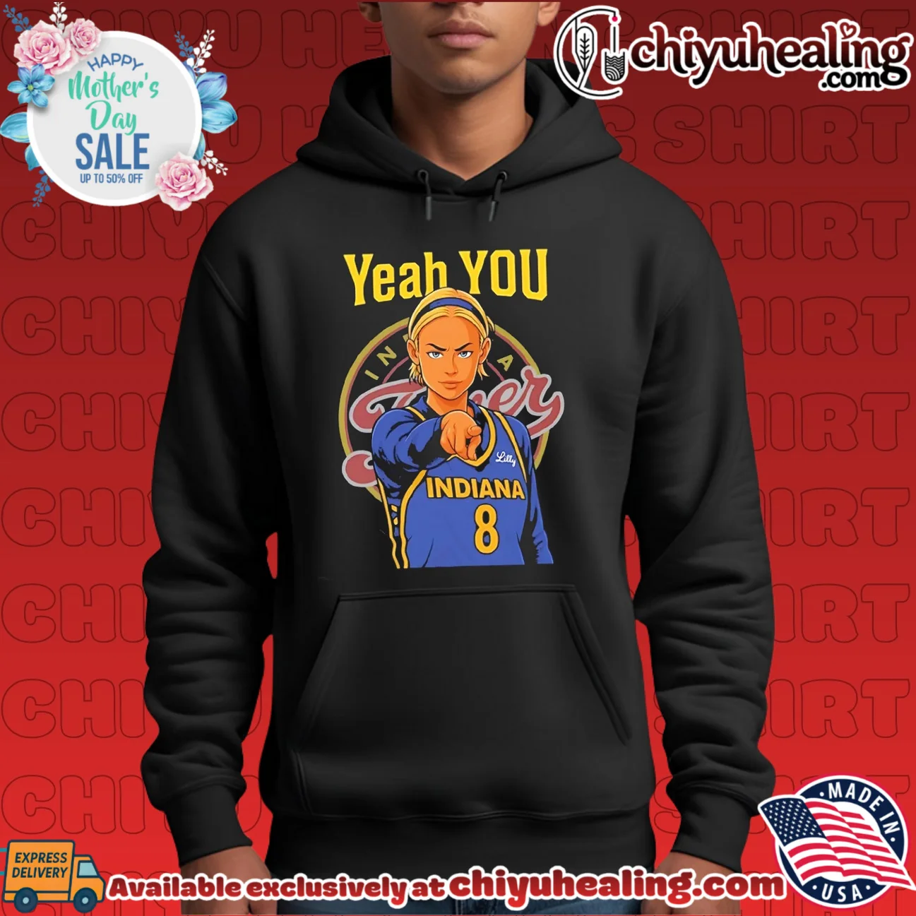 Indiana Fever Sophie Cunning Yeah You Ham pointing illustrated shirt & hoodie Indiana Fever Sophie Cunning Yeah You Ham pointing illustrated shirt & hoodie