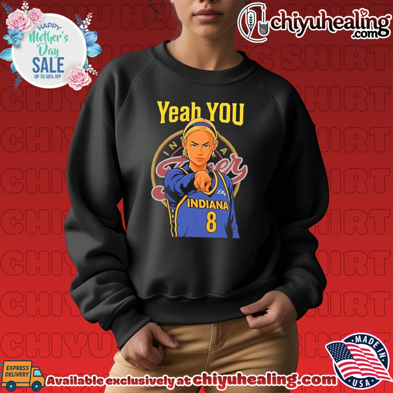 Indiana Fever Sophie Cunning Yeah You Ham pointing illustrated shirt & hoodie Indiana Fever Sophie Cunning Yeah You Ham pointing illustrated shirt & hoodie