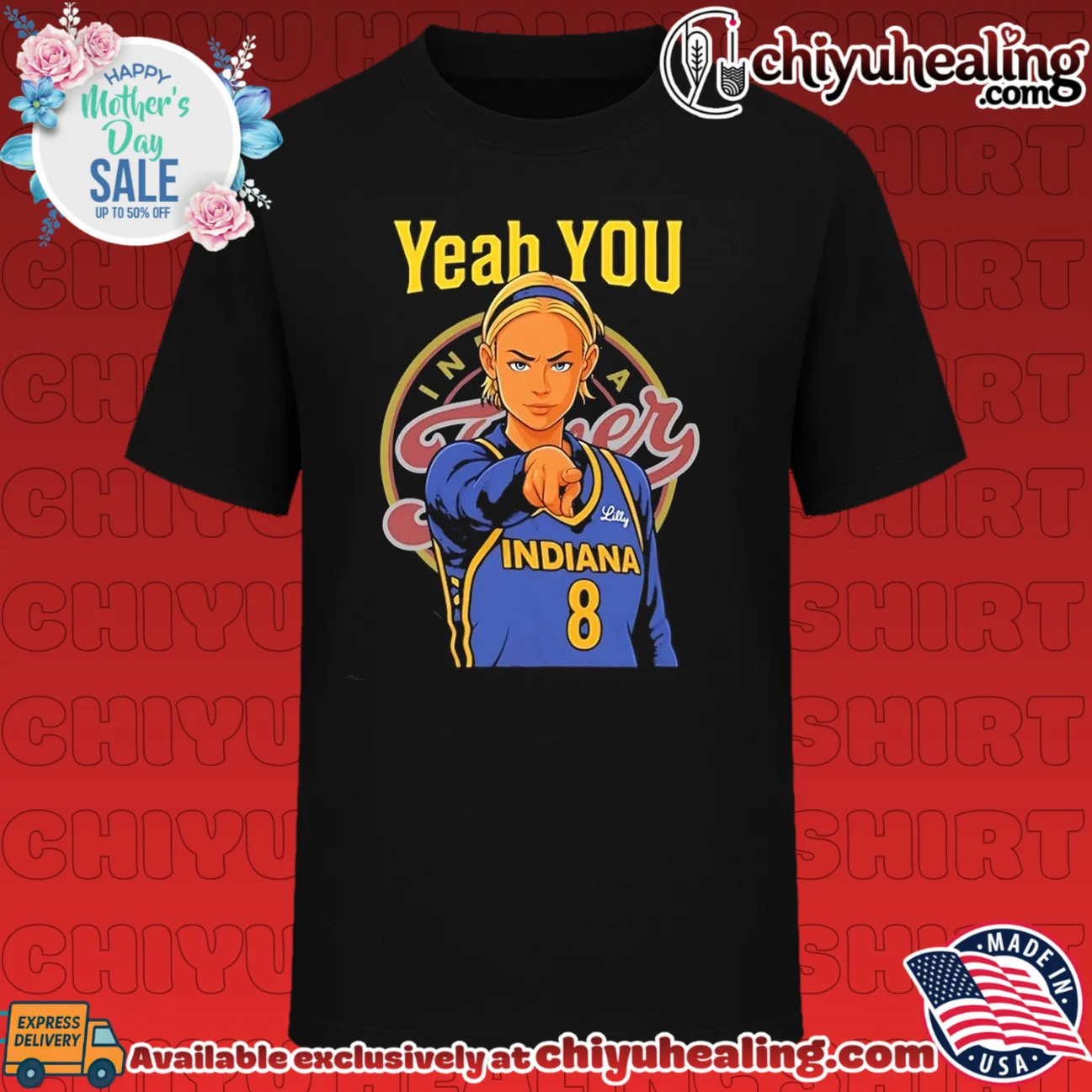 Indiana Fever Sophie Cunning Yeah You Ham pointing illustrated shirt & hoodie