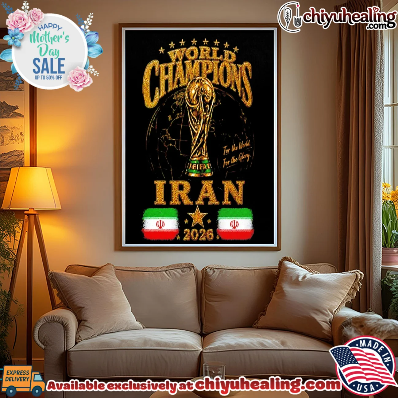 Iran 2026 World Champions For The World For The Glory shirt original shirt & hoodie - Ultimate Tribute Merch Iran 2026 World Champions For The World For The Glory shirt