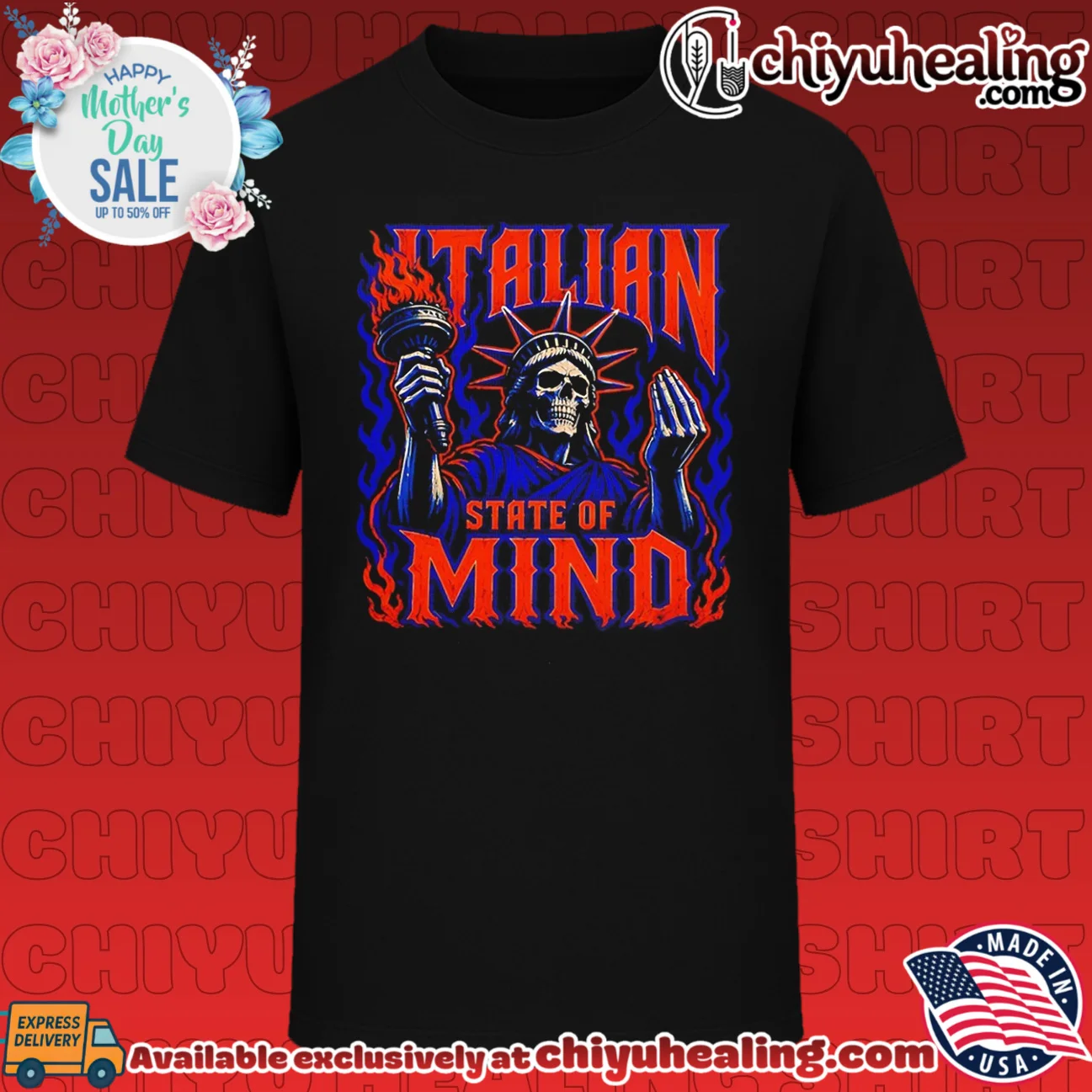 Italian State of Mind Statue of Liberty New York Knicks Skeleton