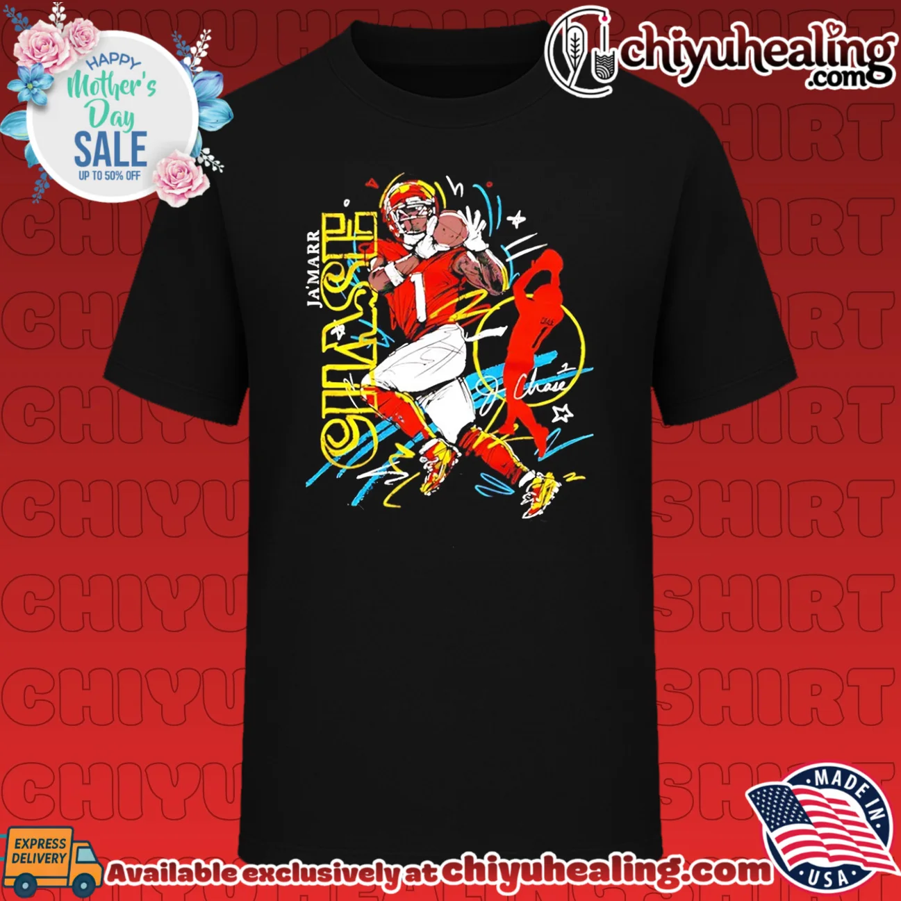 Ja'Marr Chase Cincinnati Bengals Scribble Art shirt & hoodie