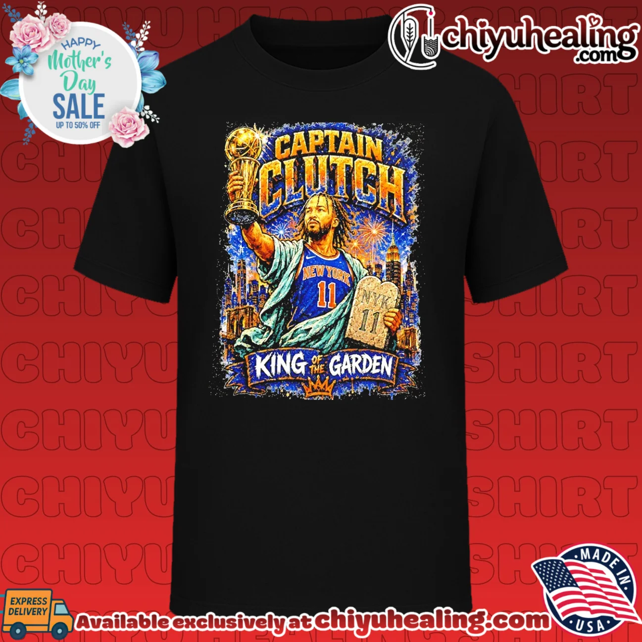 Jalen Brunson Captain Clutch King of the Garden New York Knicks 2026 Nba Champions