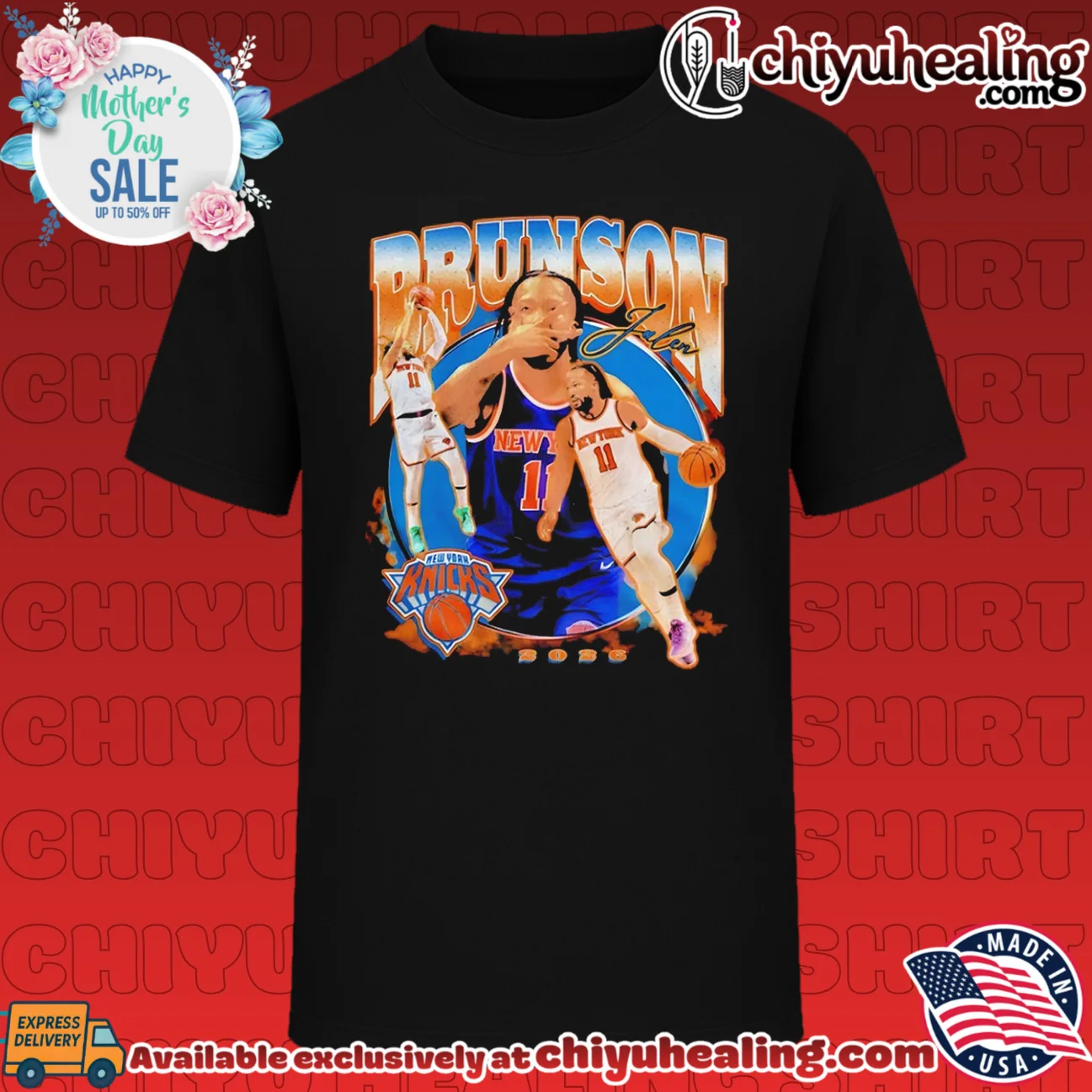 Jalen Brunson Captain Clutch New York Knicks 2026 Champions graphic