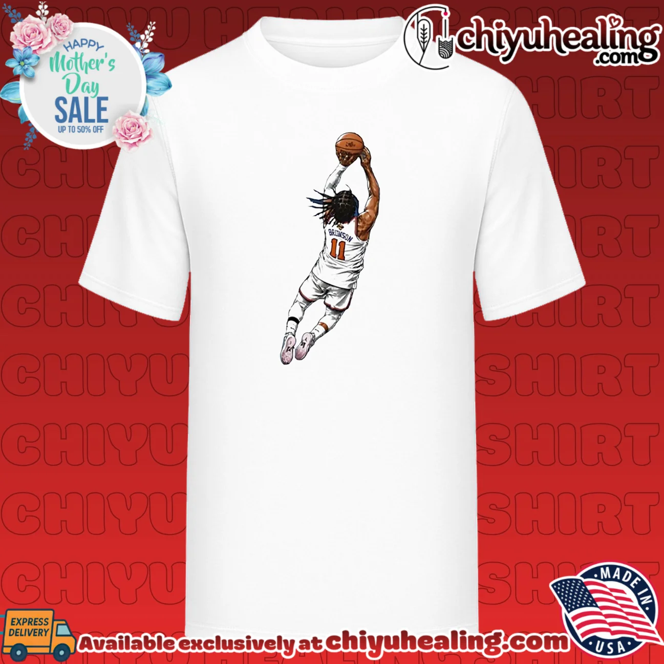 Jalen Brunson Flying Dunk New York Knicks Basketball