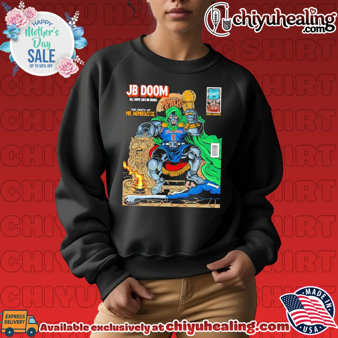 Jalen Brunson Jb Doom The Death Of Mr Wembtastic Ny Knicks 2026 Champions classic shirt & hoodie - Everyday Fit Jalen Brunson Jb Doom The Death Of Mr Wembtastic Ny Knicks 2026 Champions