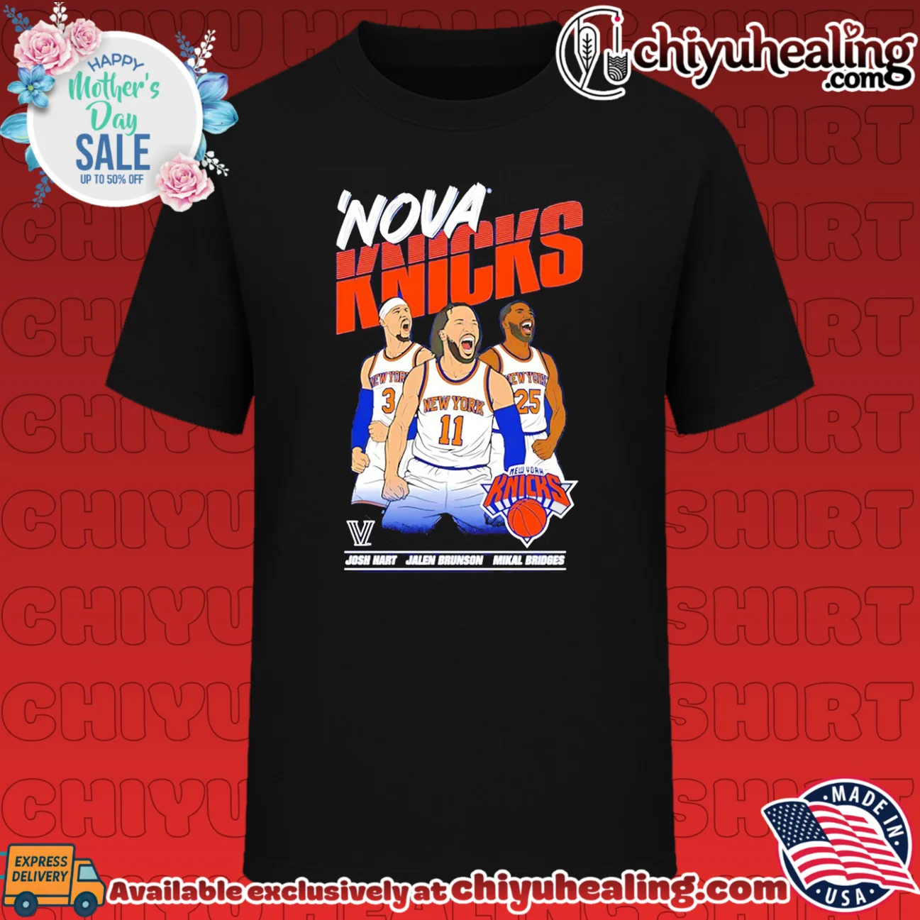 Jalen Brunson Josh Hart and Mikal Bridges Nova Knicks